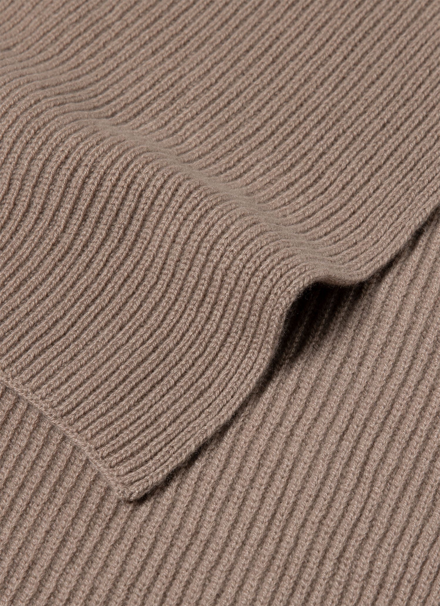 Cashmere Ribbed Scarf in Mink - Image 2