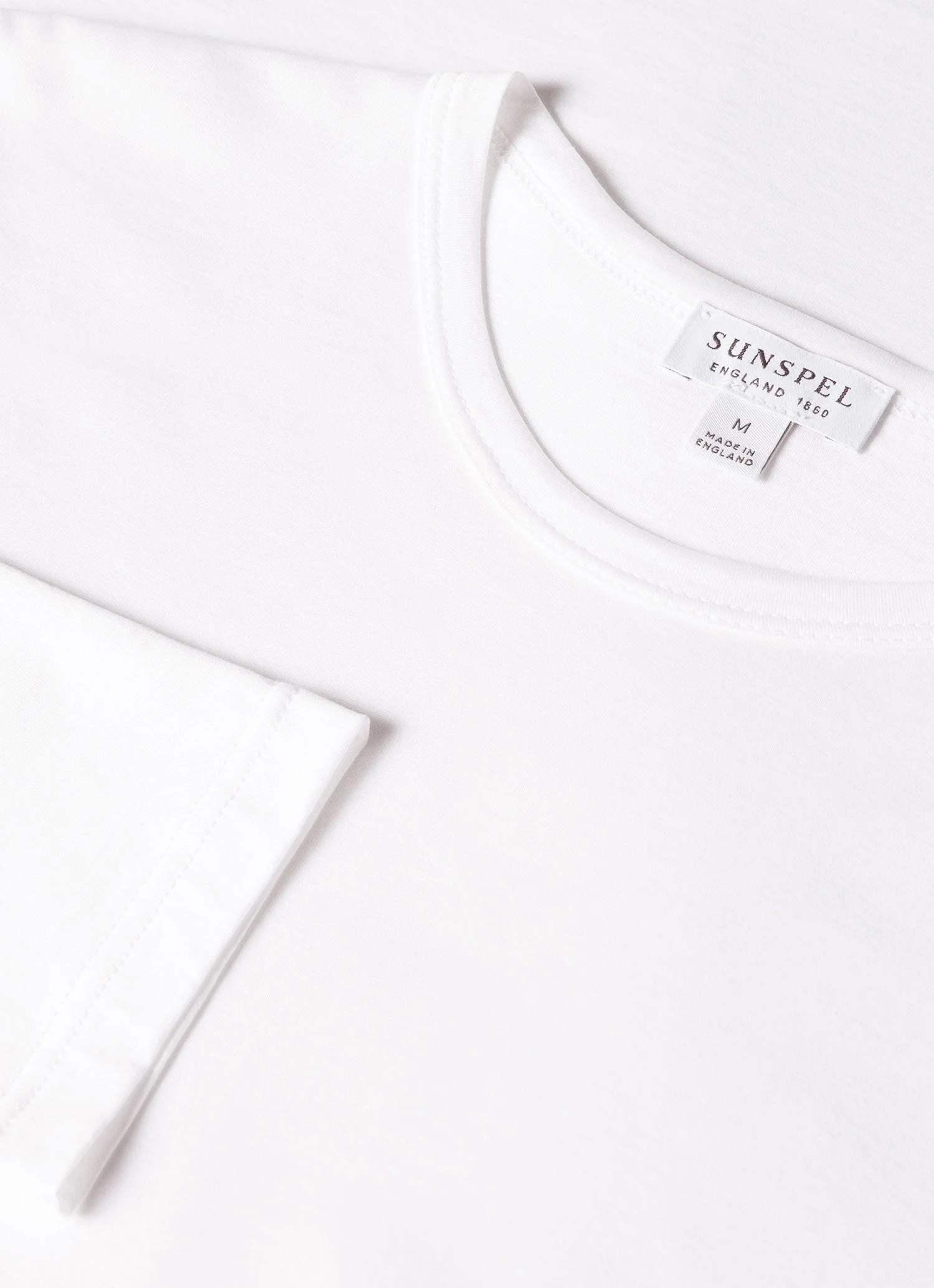 Men's Classic Long Sleeve T-shirt in White - Image 4