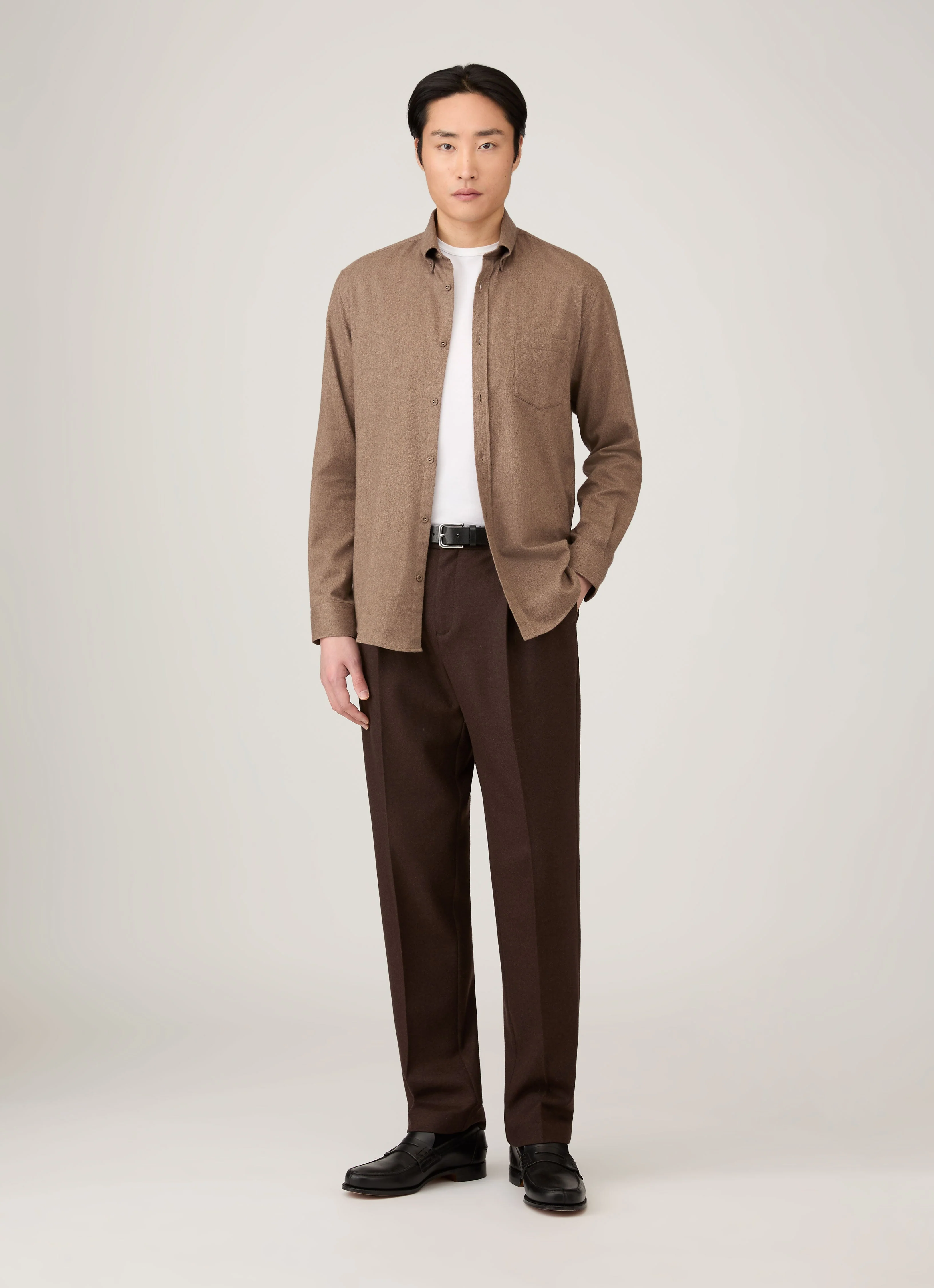 Men's Button Down Flannel Shirt in Cedar - Image 3