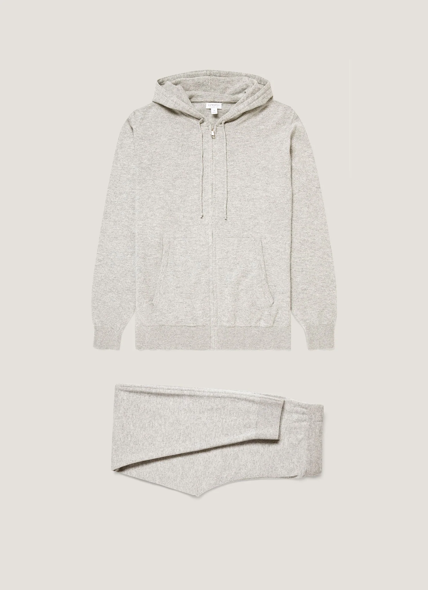 Men's Cashmere Lounge Set in Grey Melange