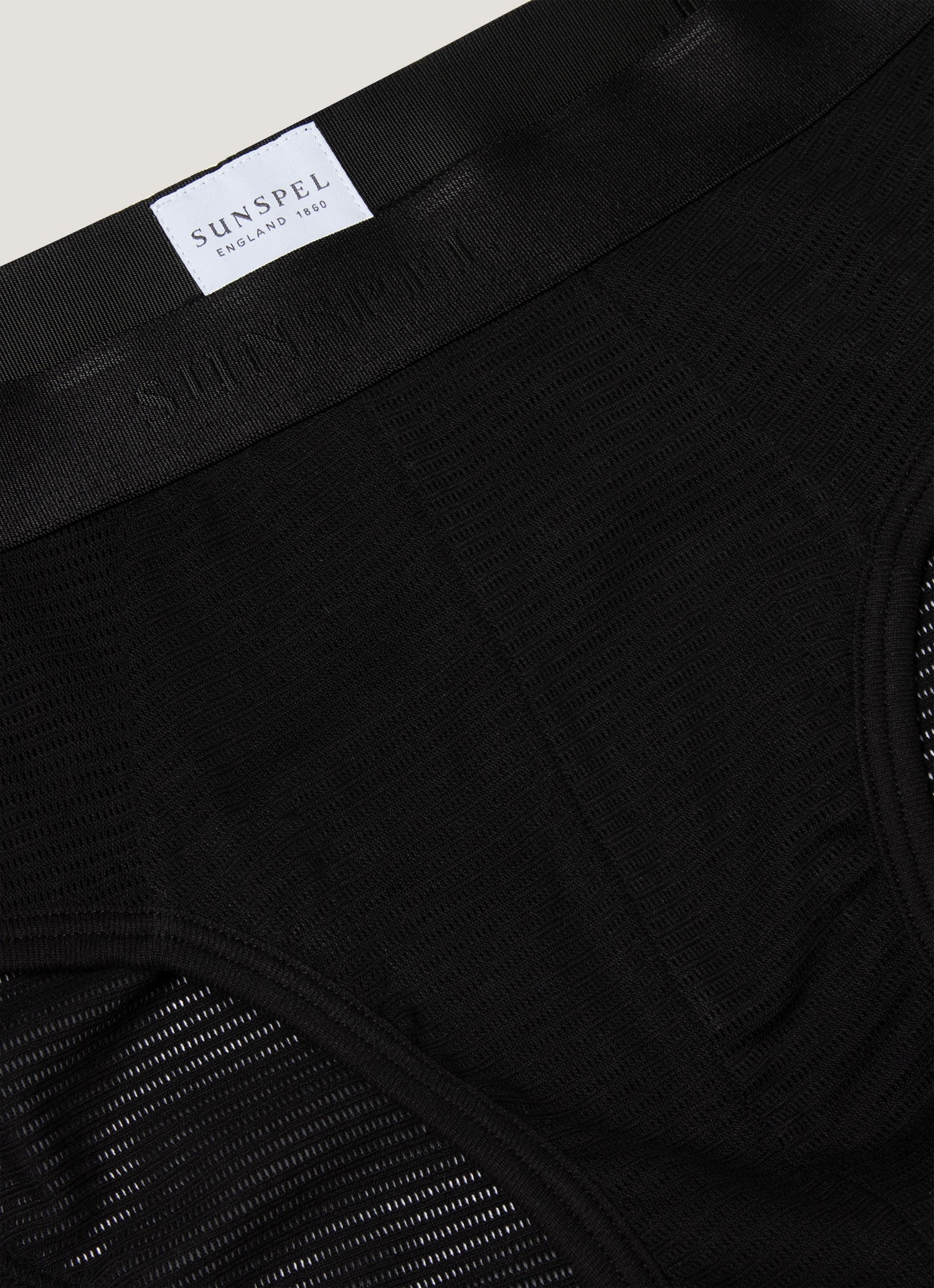Men's Cellular Cotton Briefs in Black - Image 4