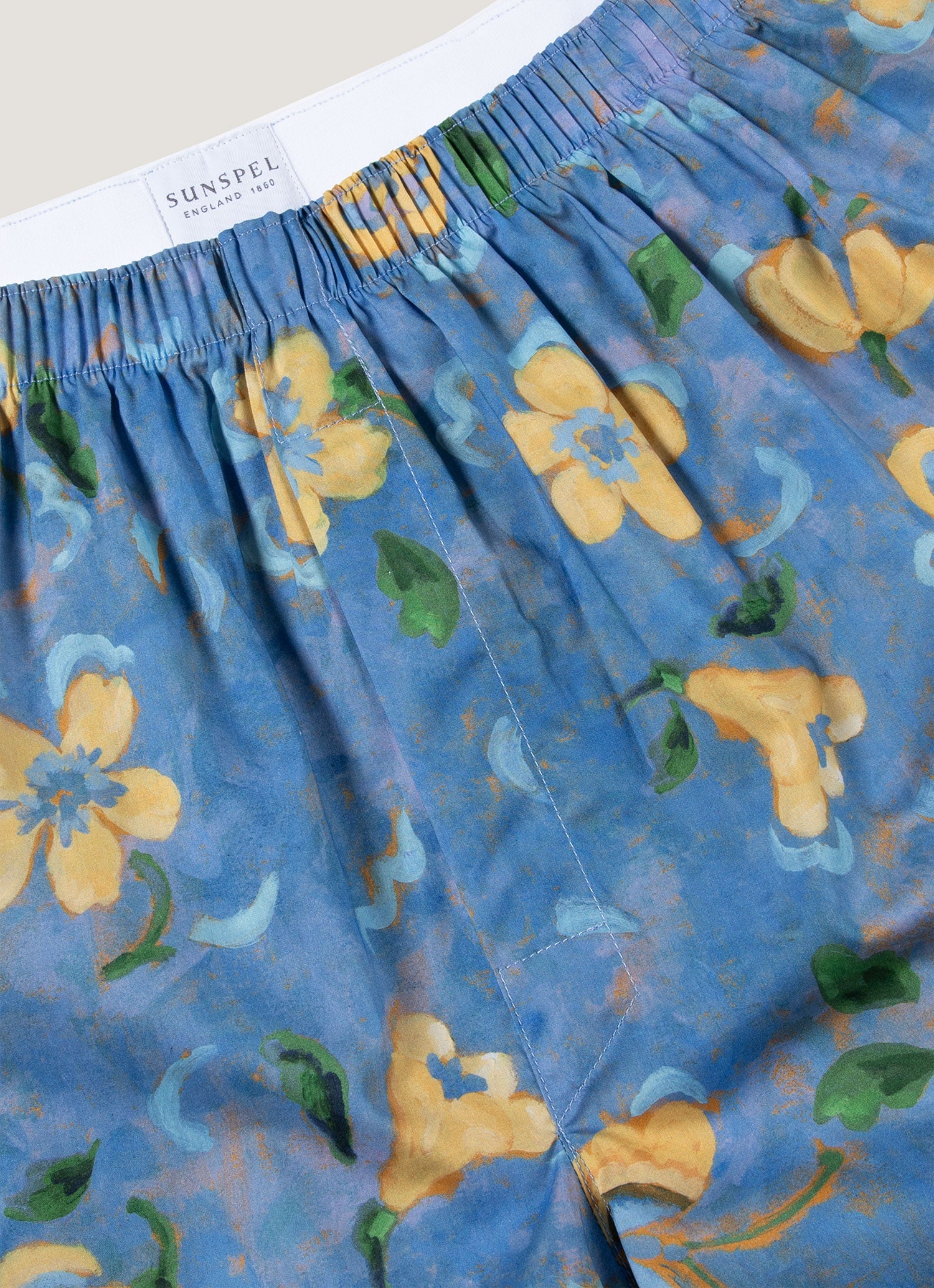 Men's Classic Boxer Short in Liberty Fabric in Blue Tulip - Image 4