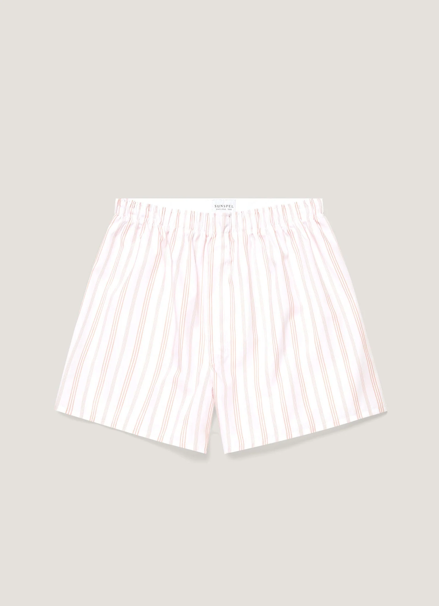 Men's Classic Boxer Short in Pale Pink Stripe