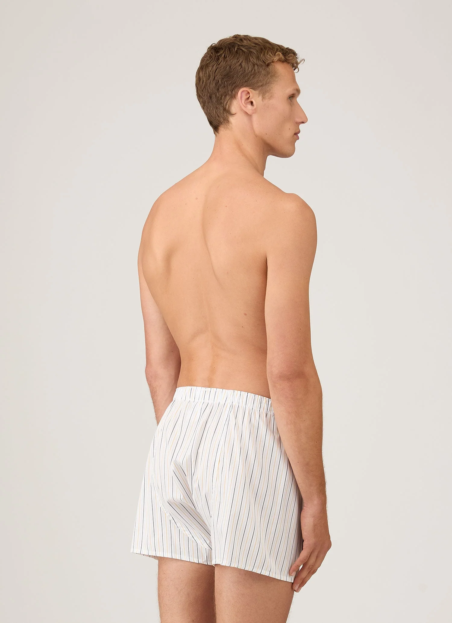 Men's Classic Boxer Short in White/Blue/Yellow - Image 3