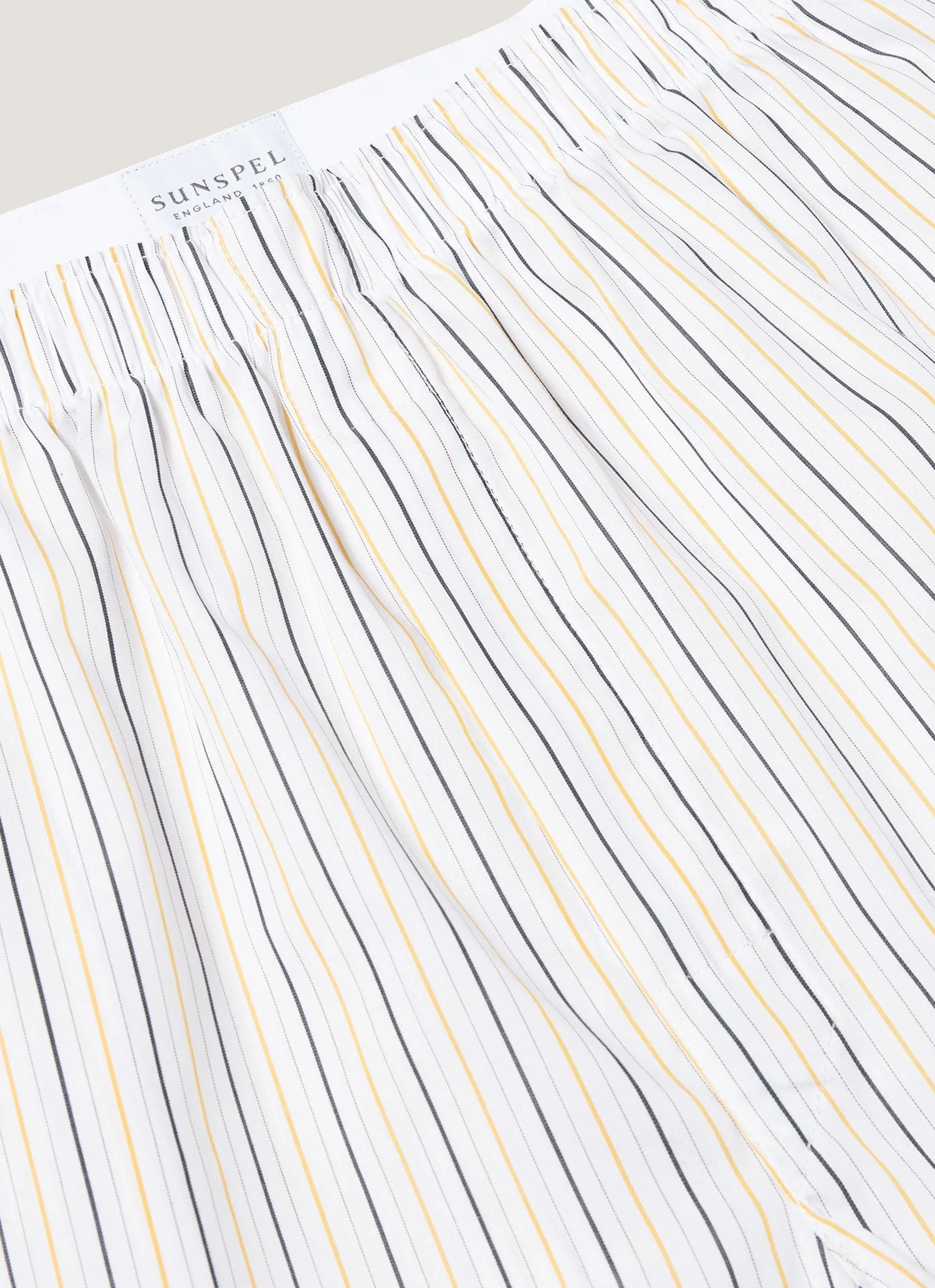 Men's Classic Boxer Short in White/Blue/Yellow - Image 4