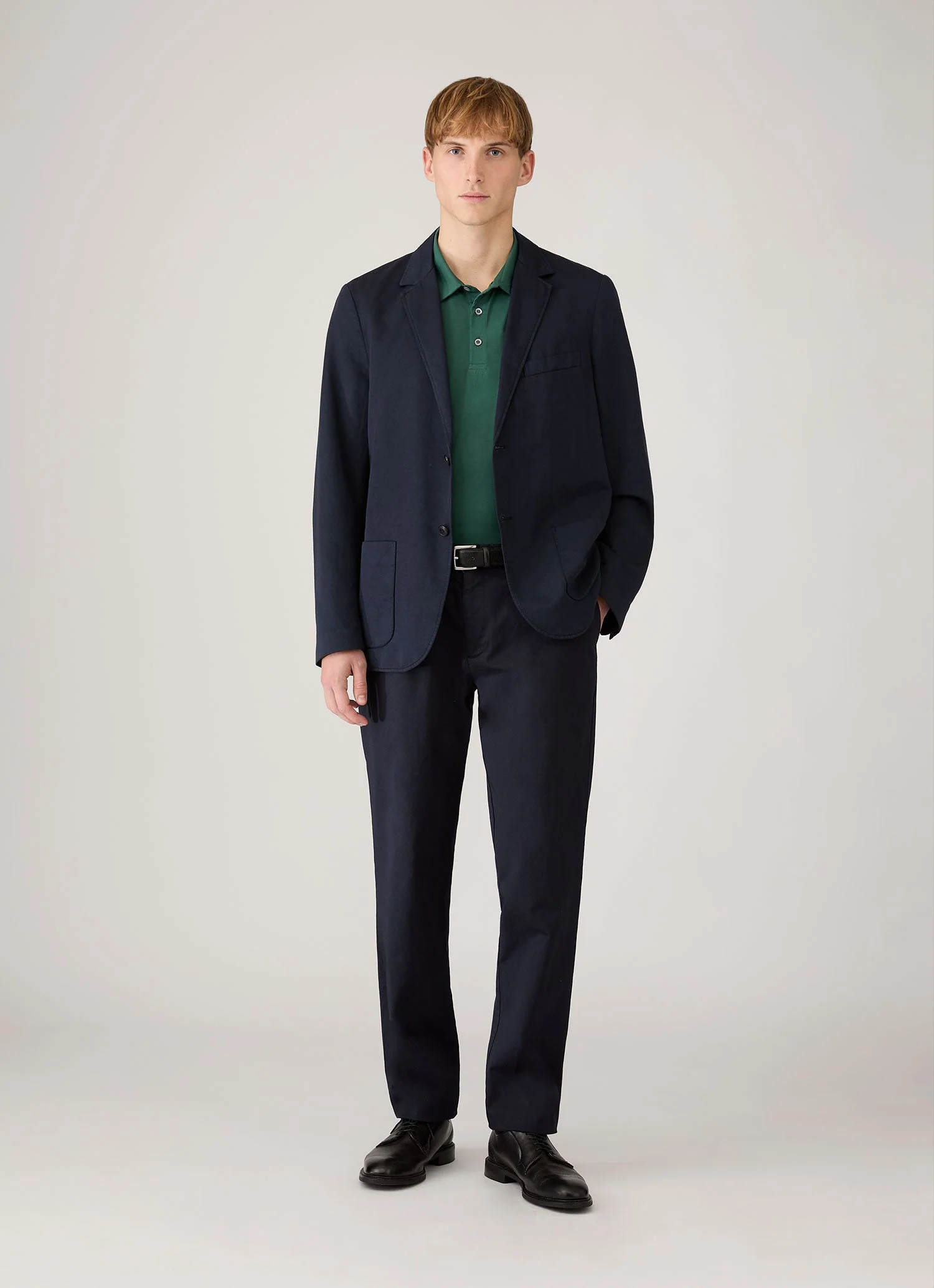 Men's Classic Jersey Polo Shirt in Forest - Image 3