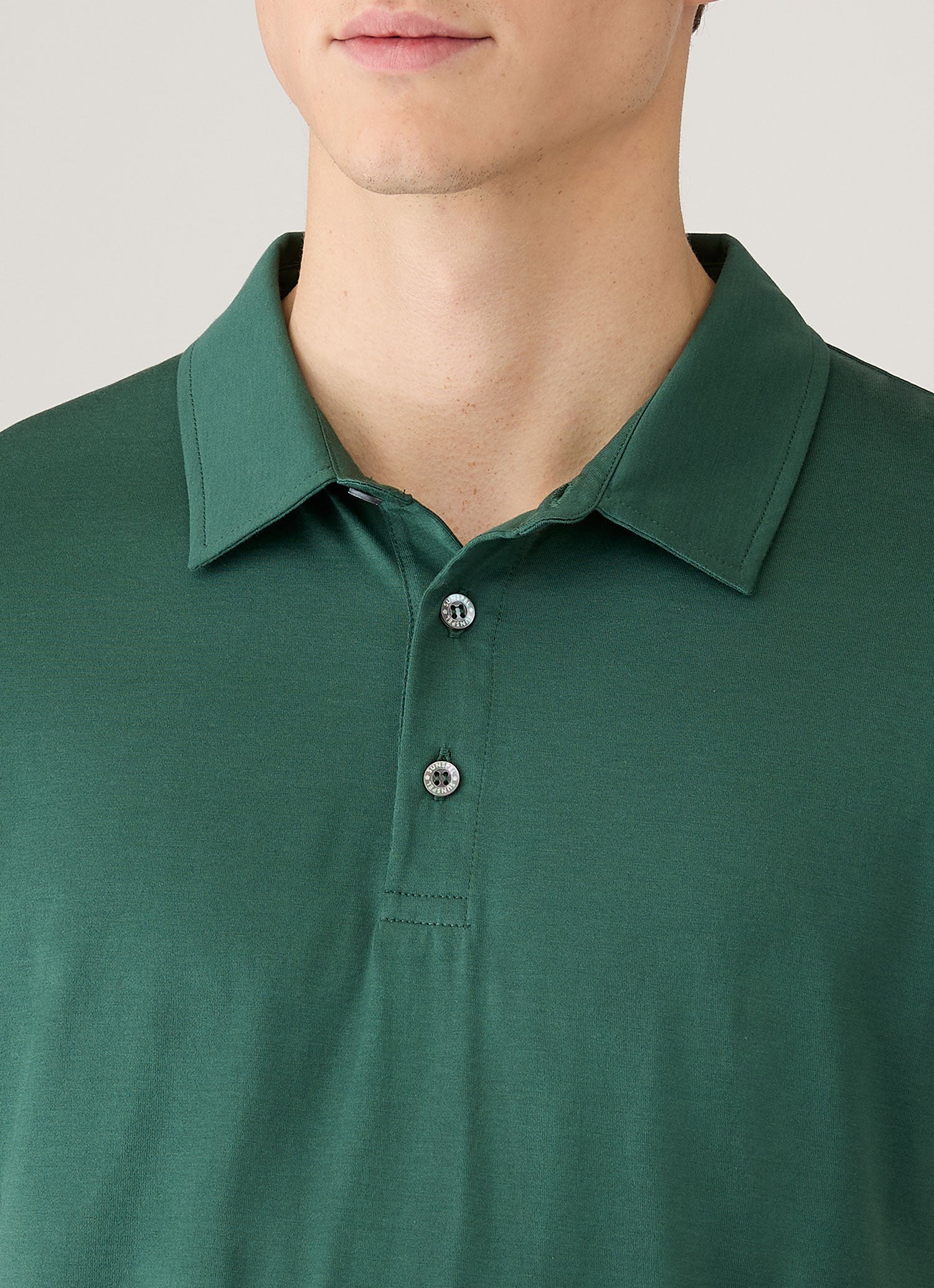 Men's Classic Jersey Polo Shirt in Forest - Image 6