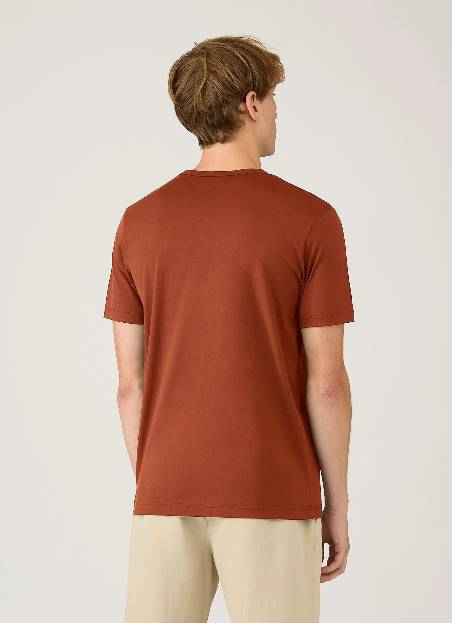 Men's Classic T-shirt in Rust - Image 5