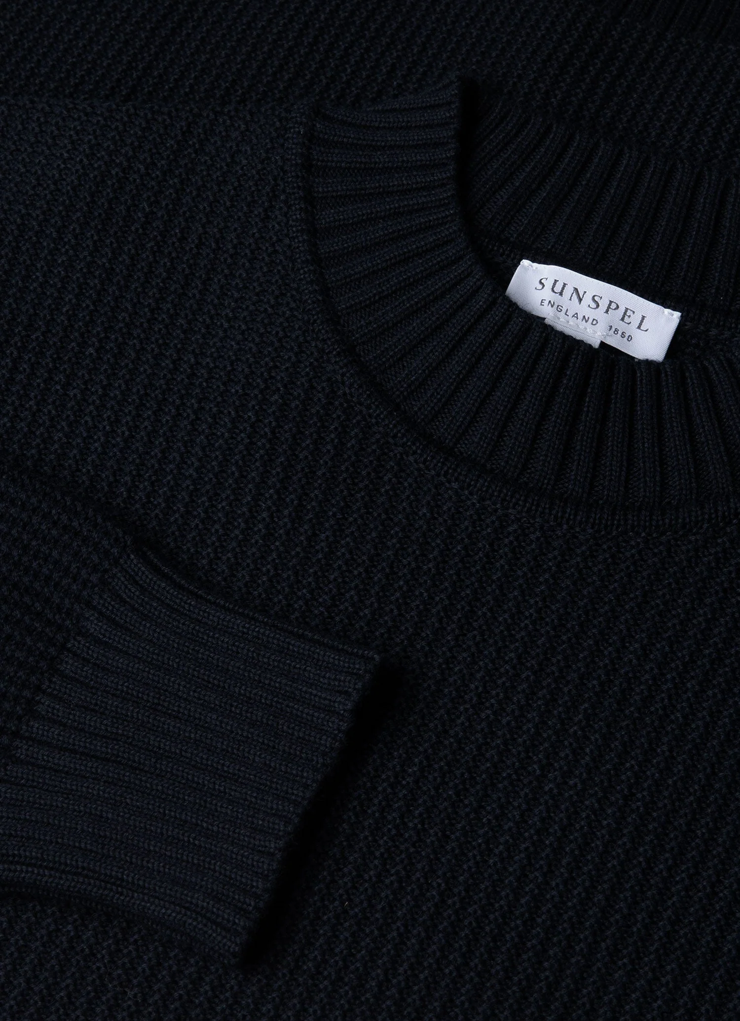 Men's Cotton Crew Neck Jumper in Navy - Image 4