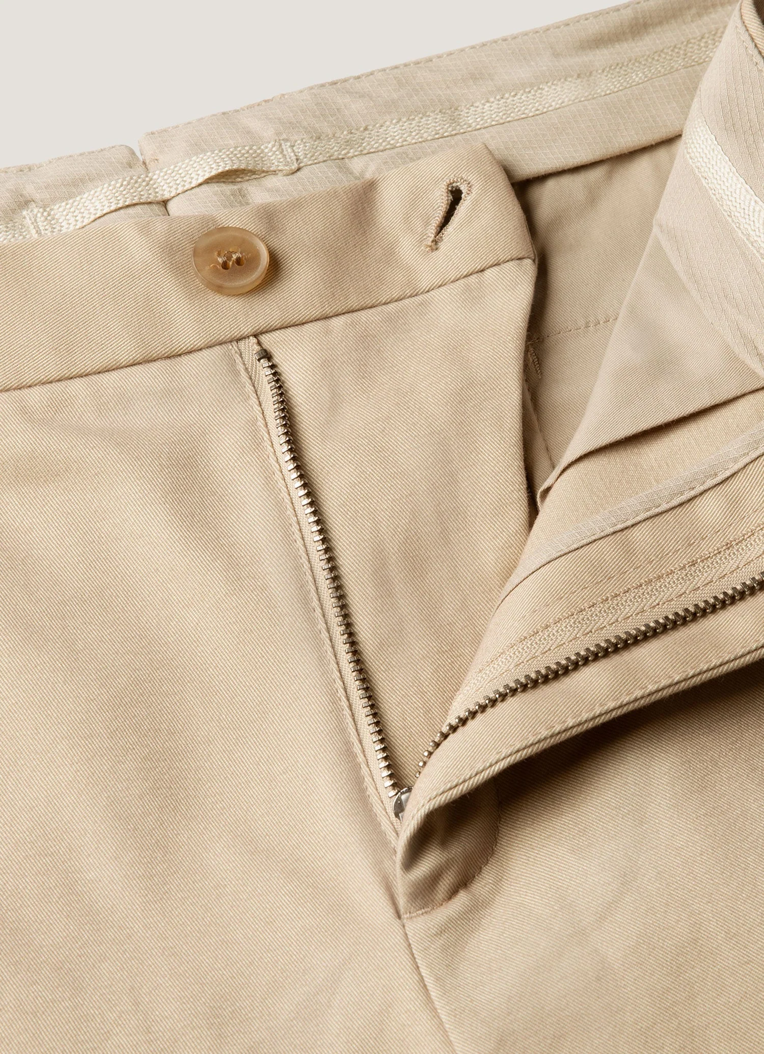 Men's Cotton Drill Trouser in Light Stone - Image 4
