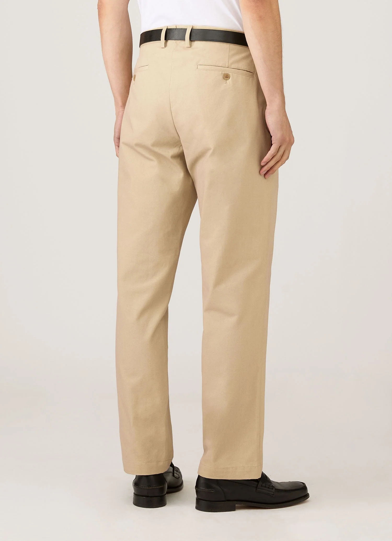 Men's Cotton Drill Trouser in Light Stone - Image 5