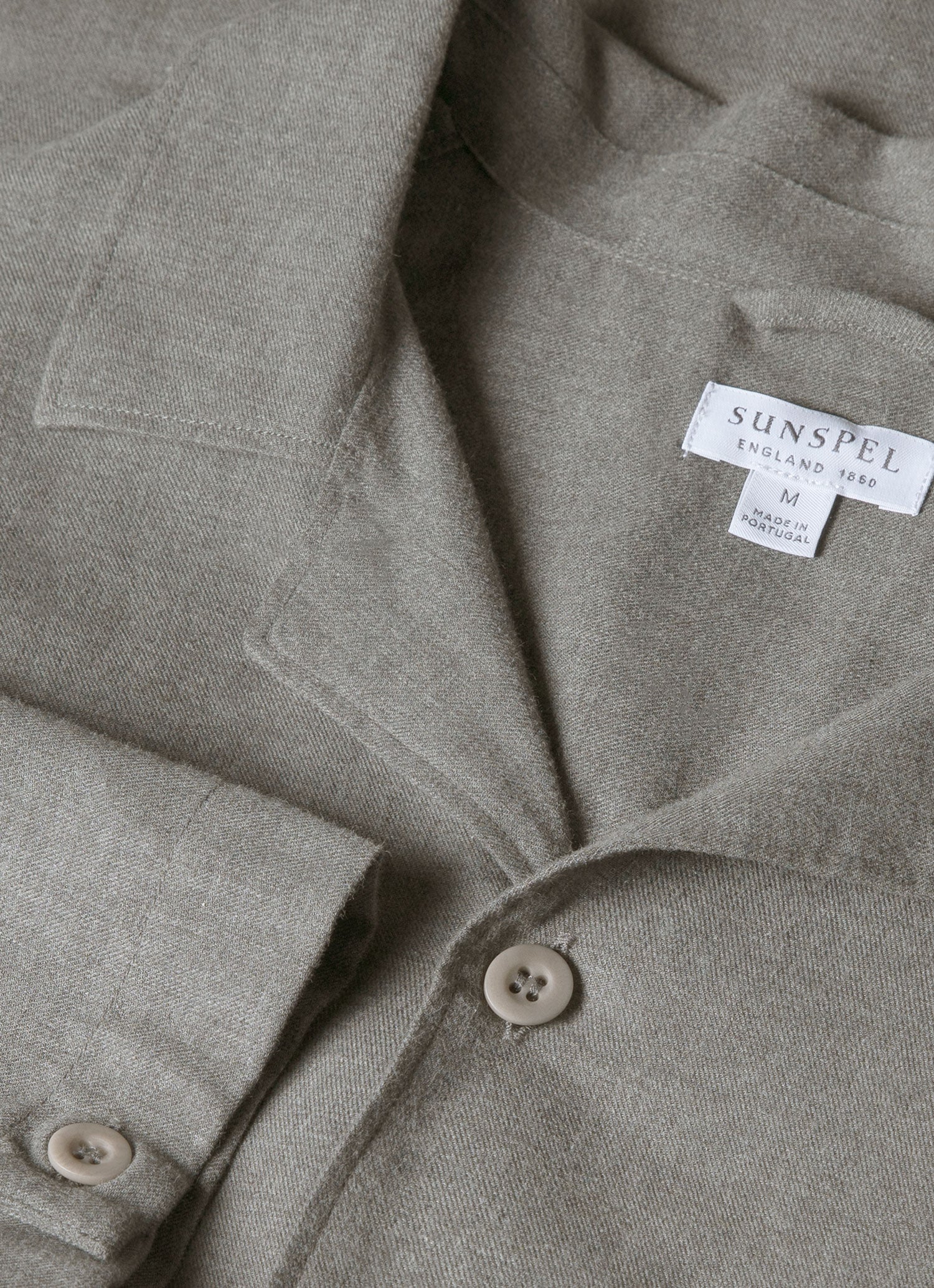 Men's Cotton Flannel Pyjama Set in Mid Grey Melange - Image 4