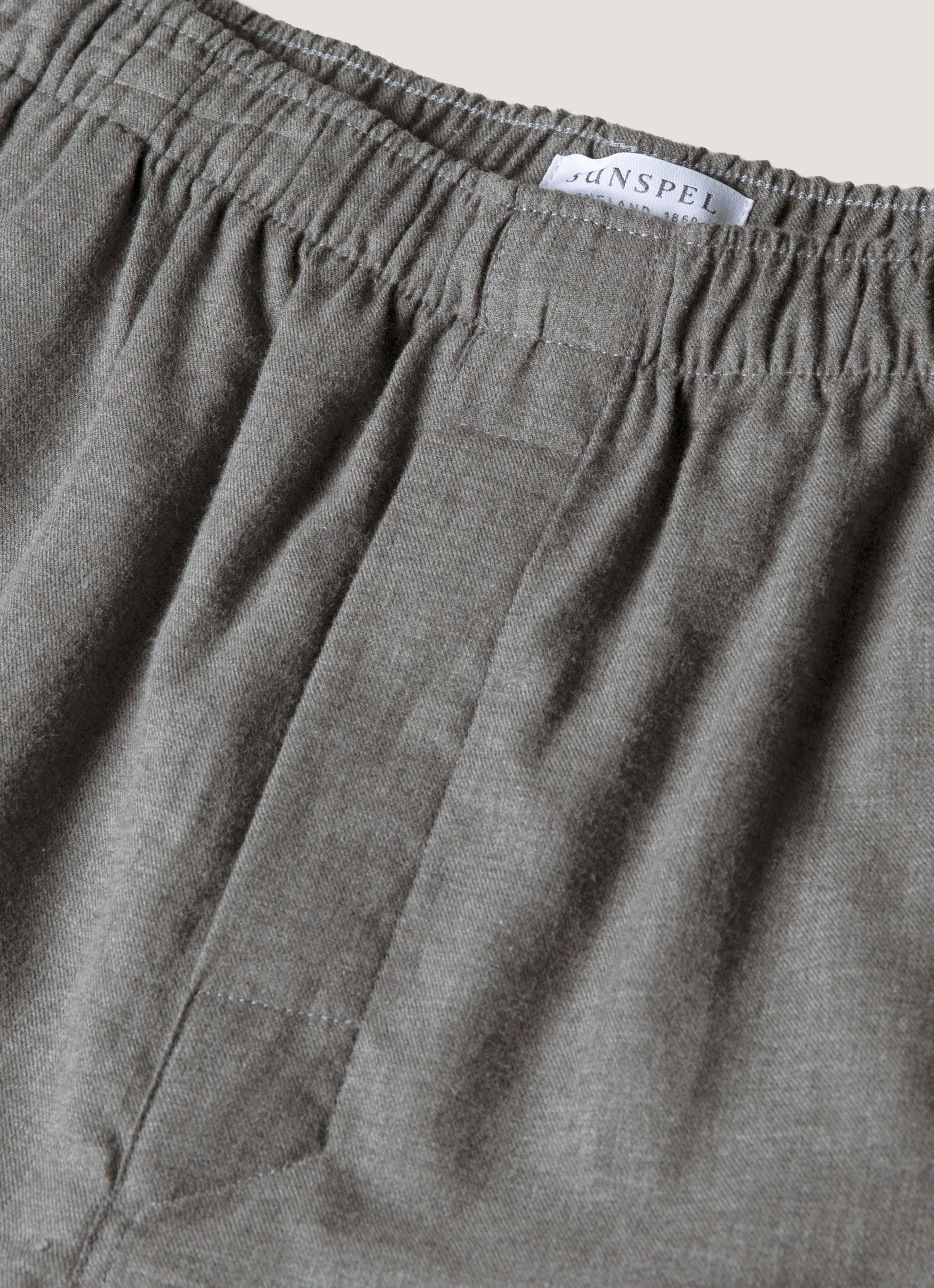 Men's Cotton Flannel Pyjama Set in Mid Grey Melange - Image 6