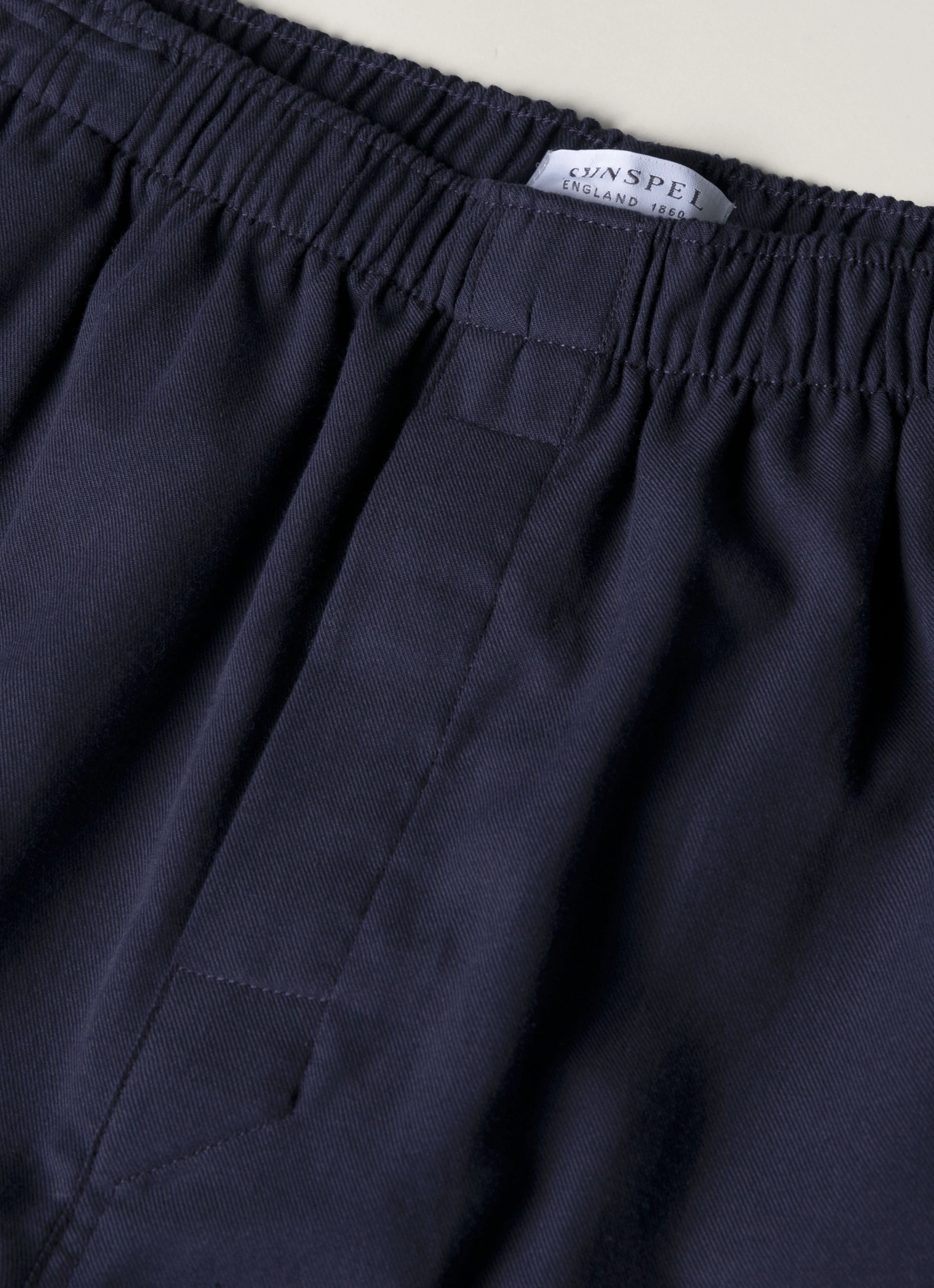 Men's Cotton Flannel Pyjama Set in Navy - Image 6