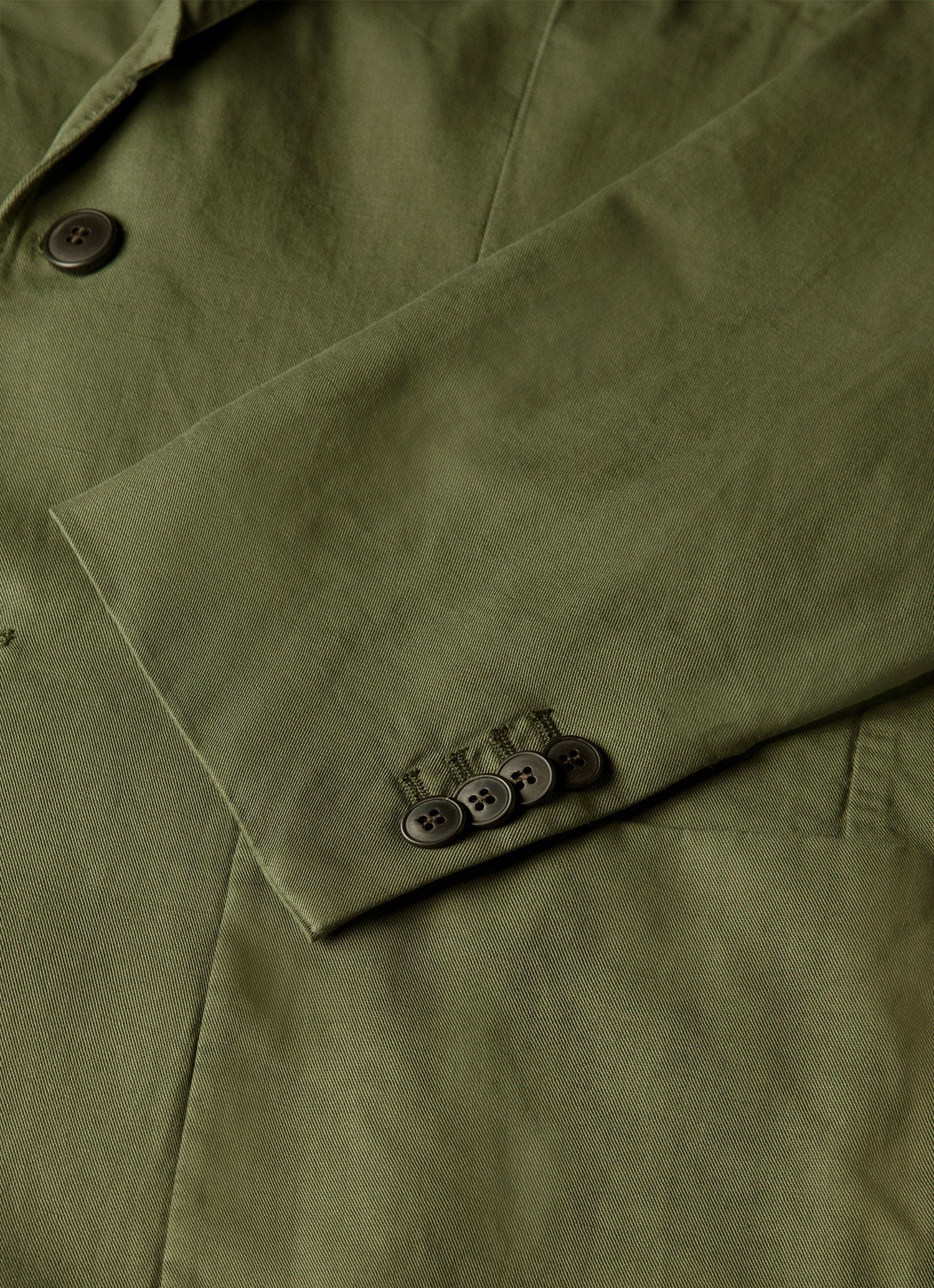Men's Cotton Linen Blazer in Deep Olive - Image 7