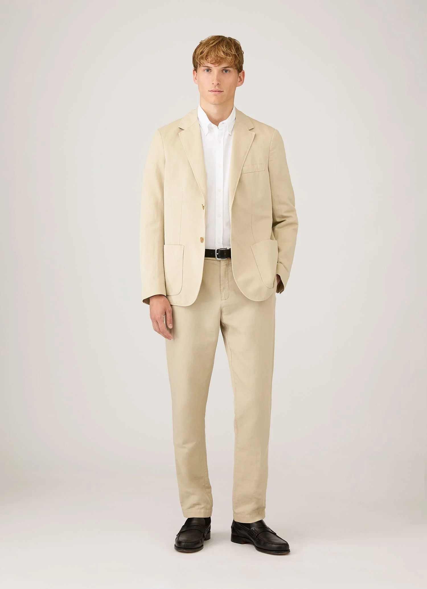 Men's Cotton Linen Trouser in Hazelwood - Image 3