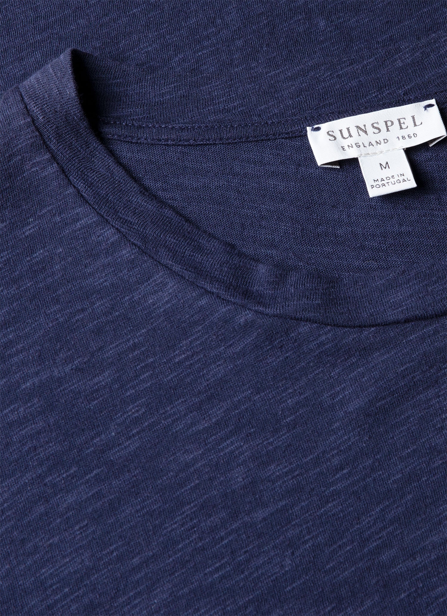 Men's Cotton Linen T-shirt in Ink Blue - Image 4