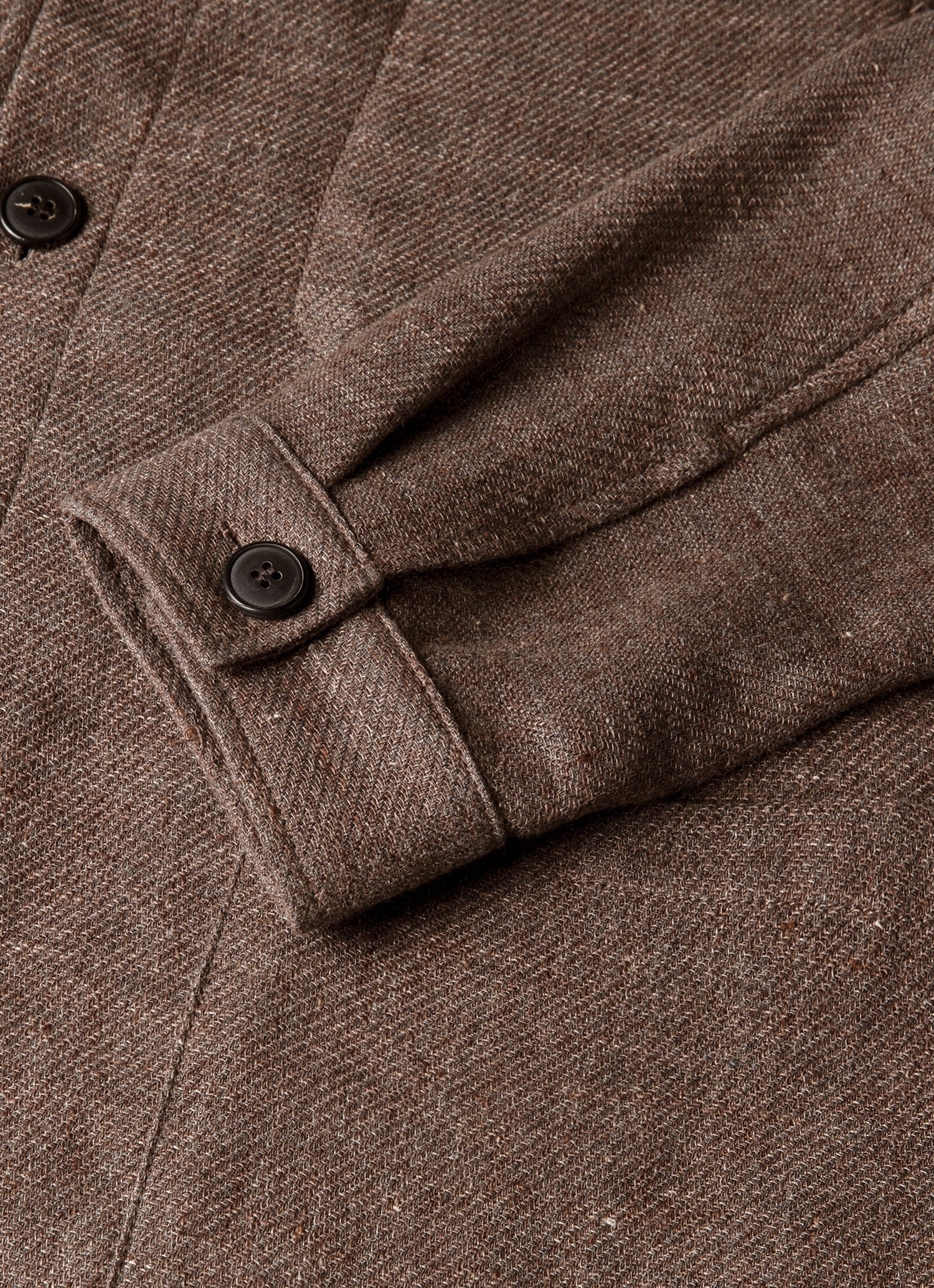 Men's Cotton Linen Twill Twin Pocket Jacket in Dark Cedar - Image 7