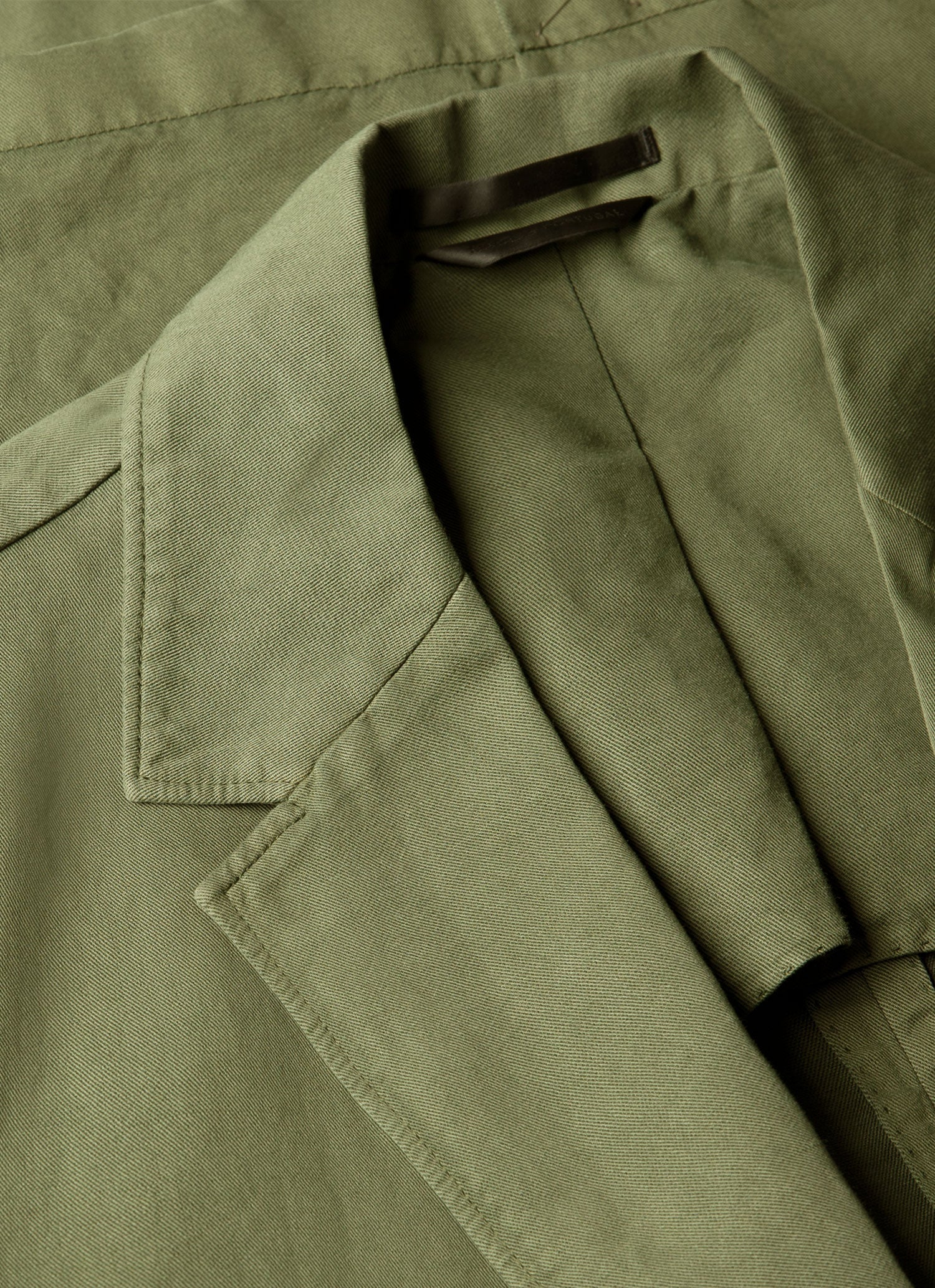 Men's Cotton Linen Two-Piece Suit in Deep Olive - Image 4