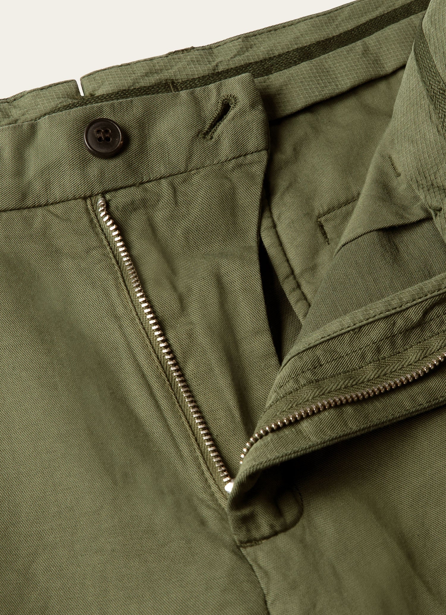 Men's Cotton Linen Two-Piece Suit in Deep Olive - Image 7