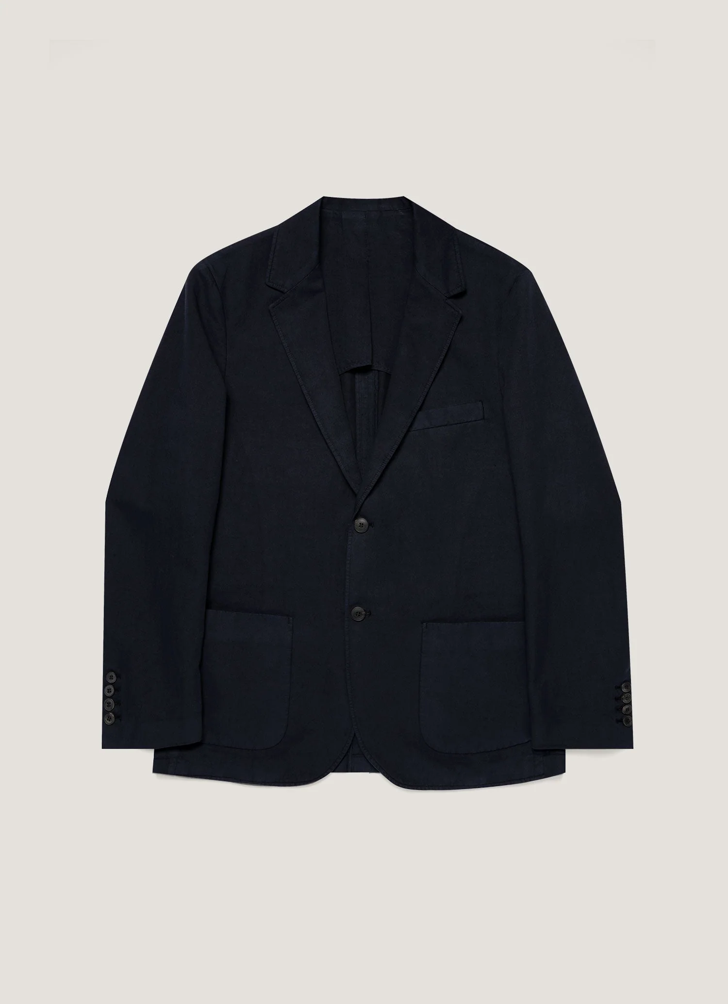 Men's Cotton Linen Two-Piece Suit in Navy - Image 3