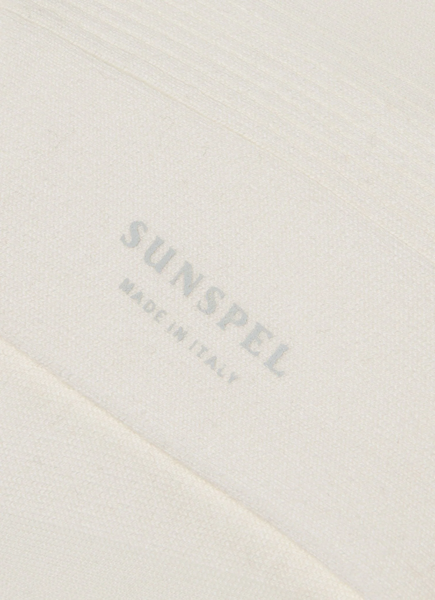 Men's Cotton Ribbed Socks in Archive White - Image 2