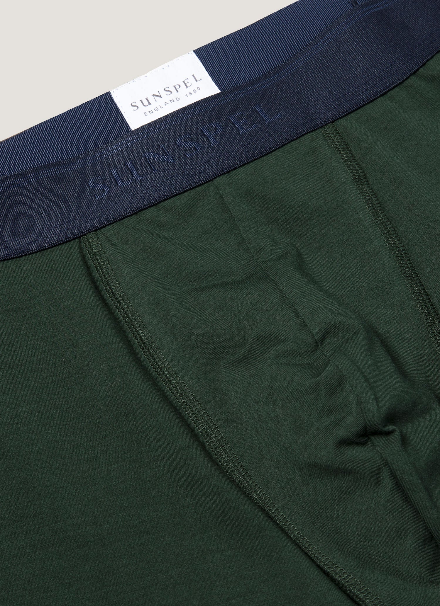 Men's Stretch Cotton Boxer Briefs in Seaweed - Image 4