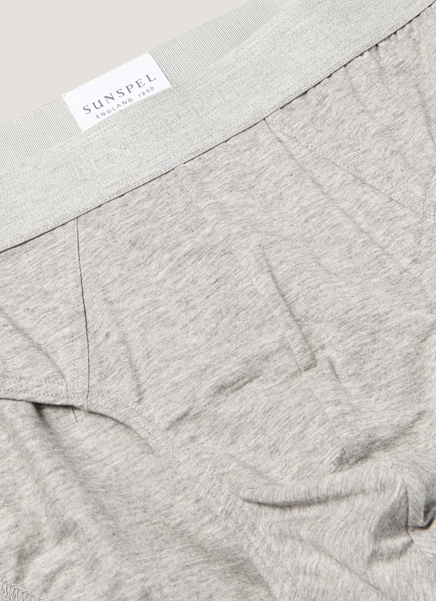 Men's Stretch Cotton Briefs in Grey Melange - Image 4