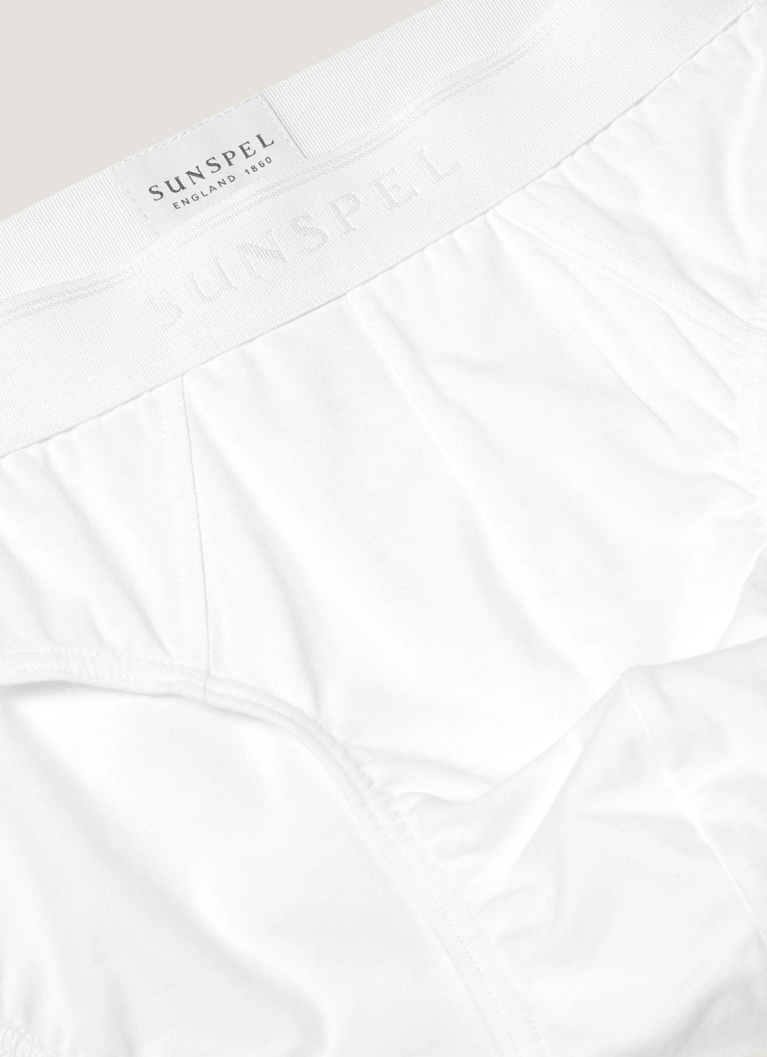 Men's Stretch Cotton Briefs in White - Image 4