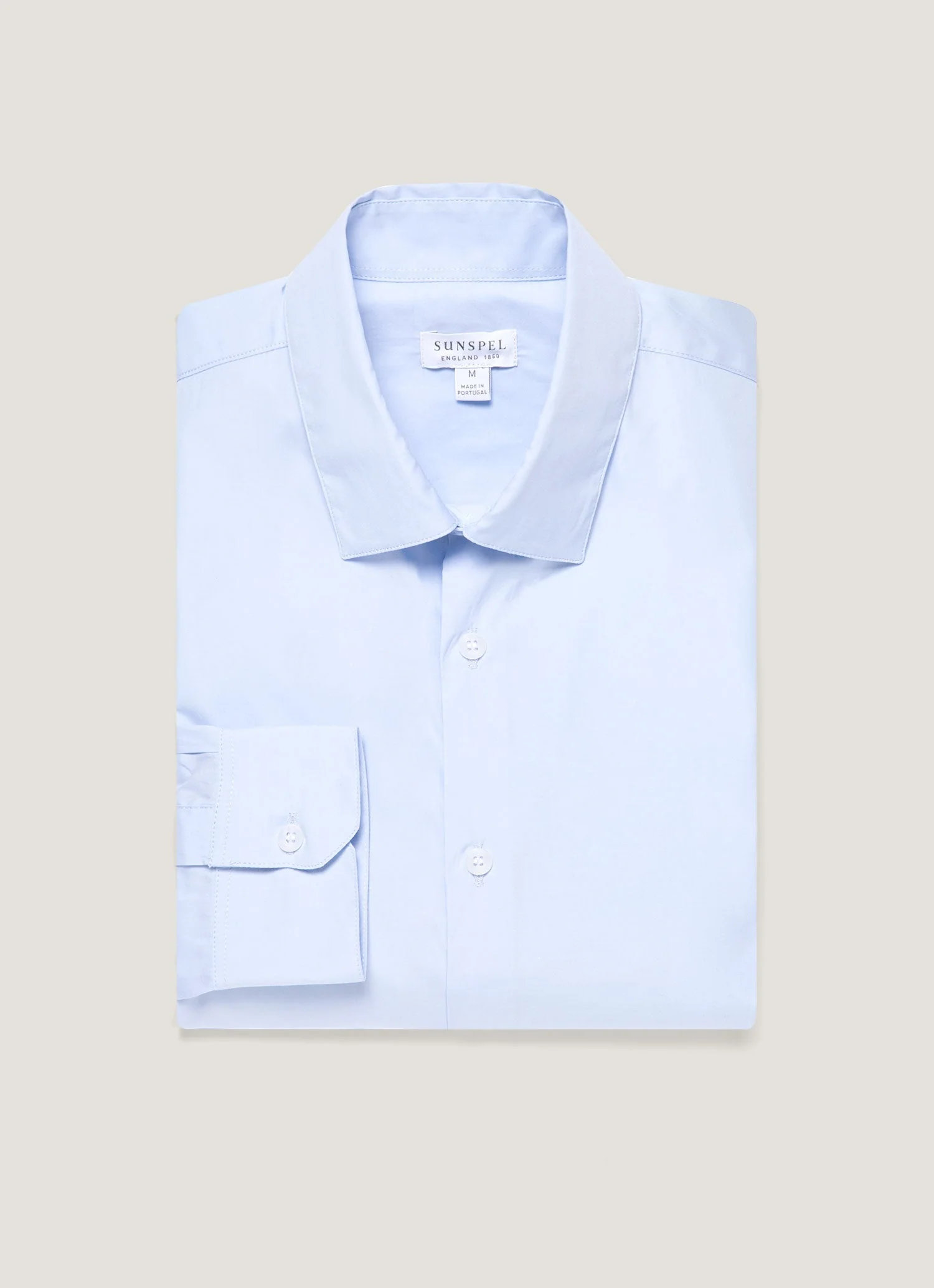 Men's Cotton Stretch Shirt in Light Blue - Image 4