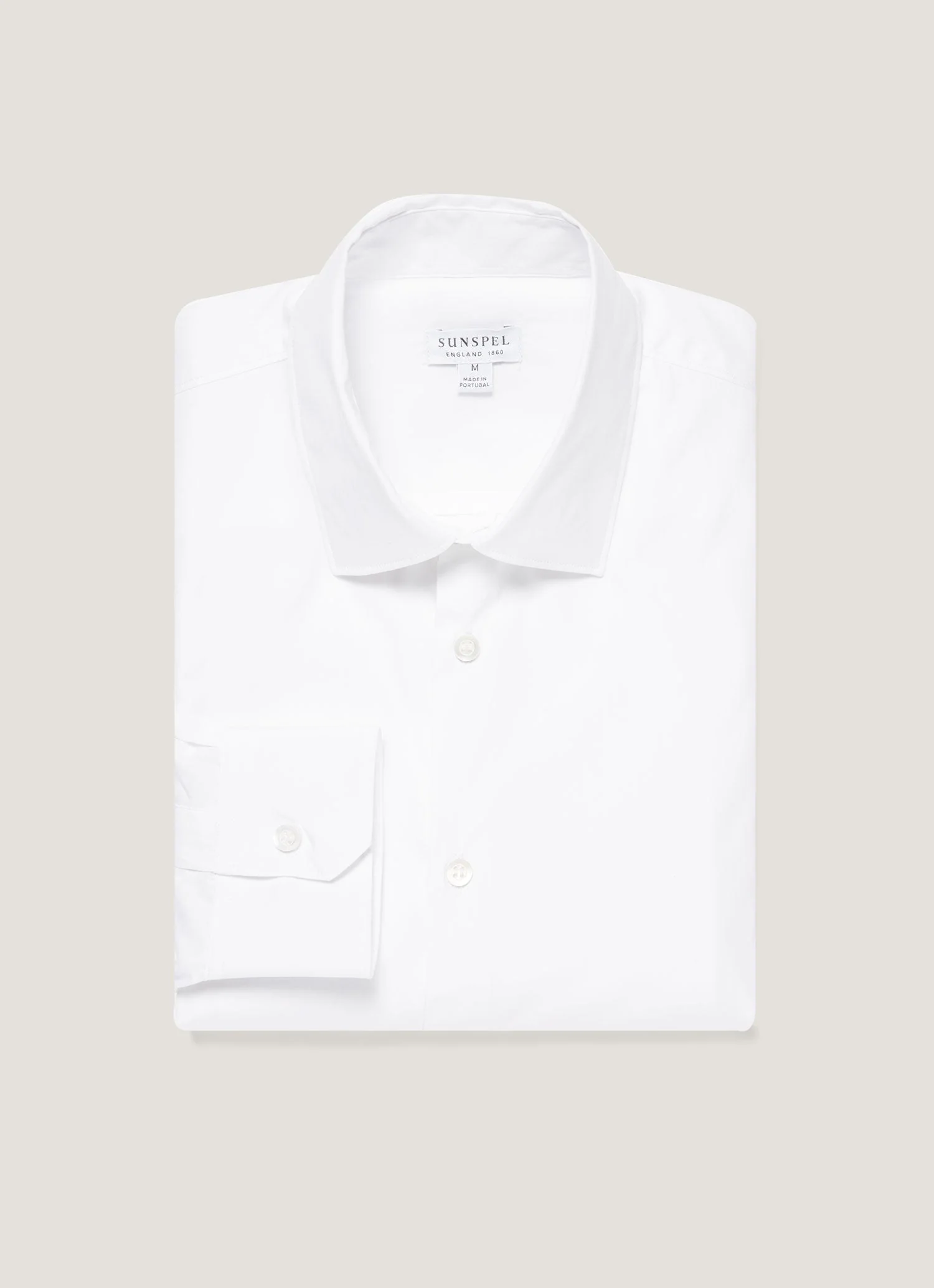 Men's Cotton Stretch Shirt in White - Image 4