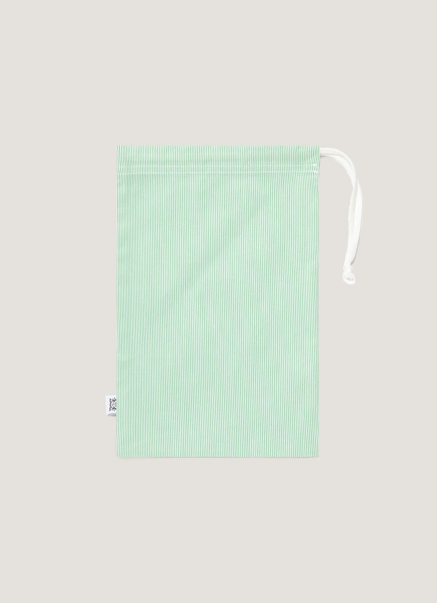 Men's Drawstring Swim Shorts in Bright Green/White - Image 6