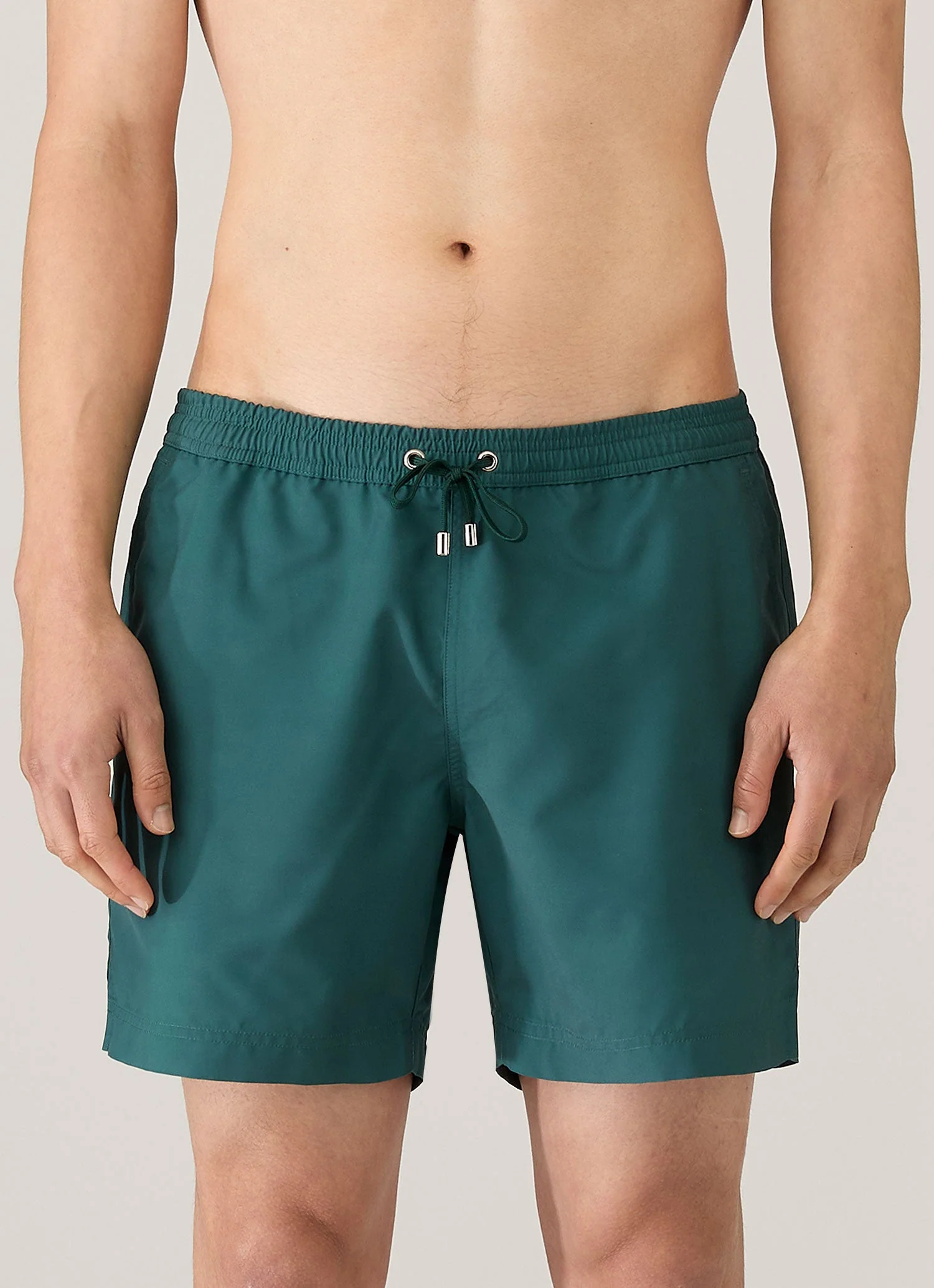 Men's Drawstring Swim Shorts in Forest - Image 2