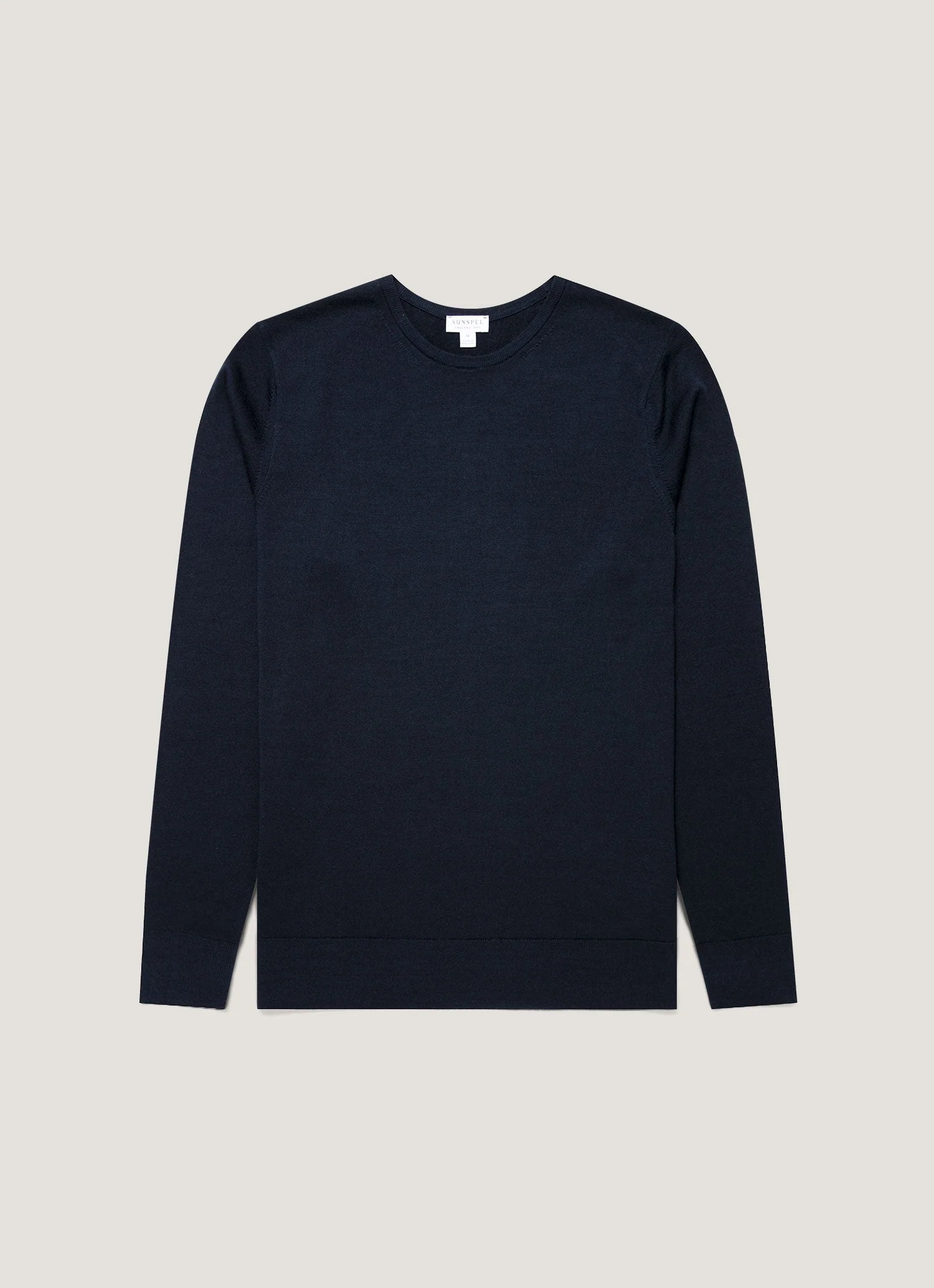 Men's Extra-Fine Merino Crew Neck in Navy