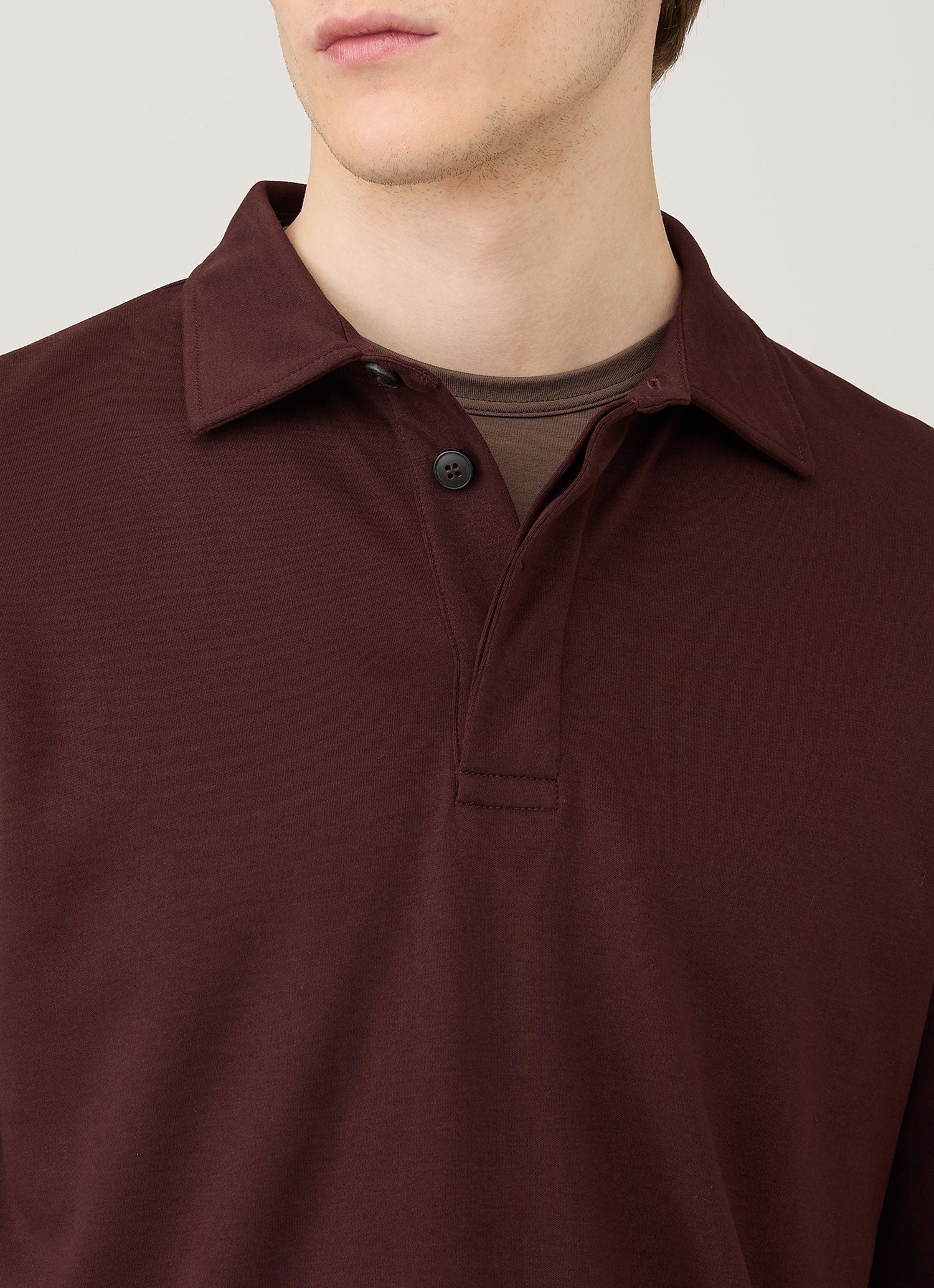 Men's Heavyweight Rugby Polo Shirt in Bakelite - Image 6