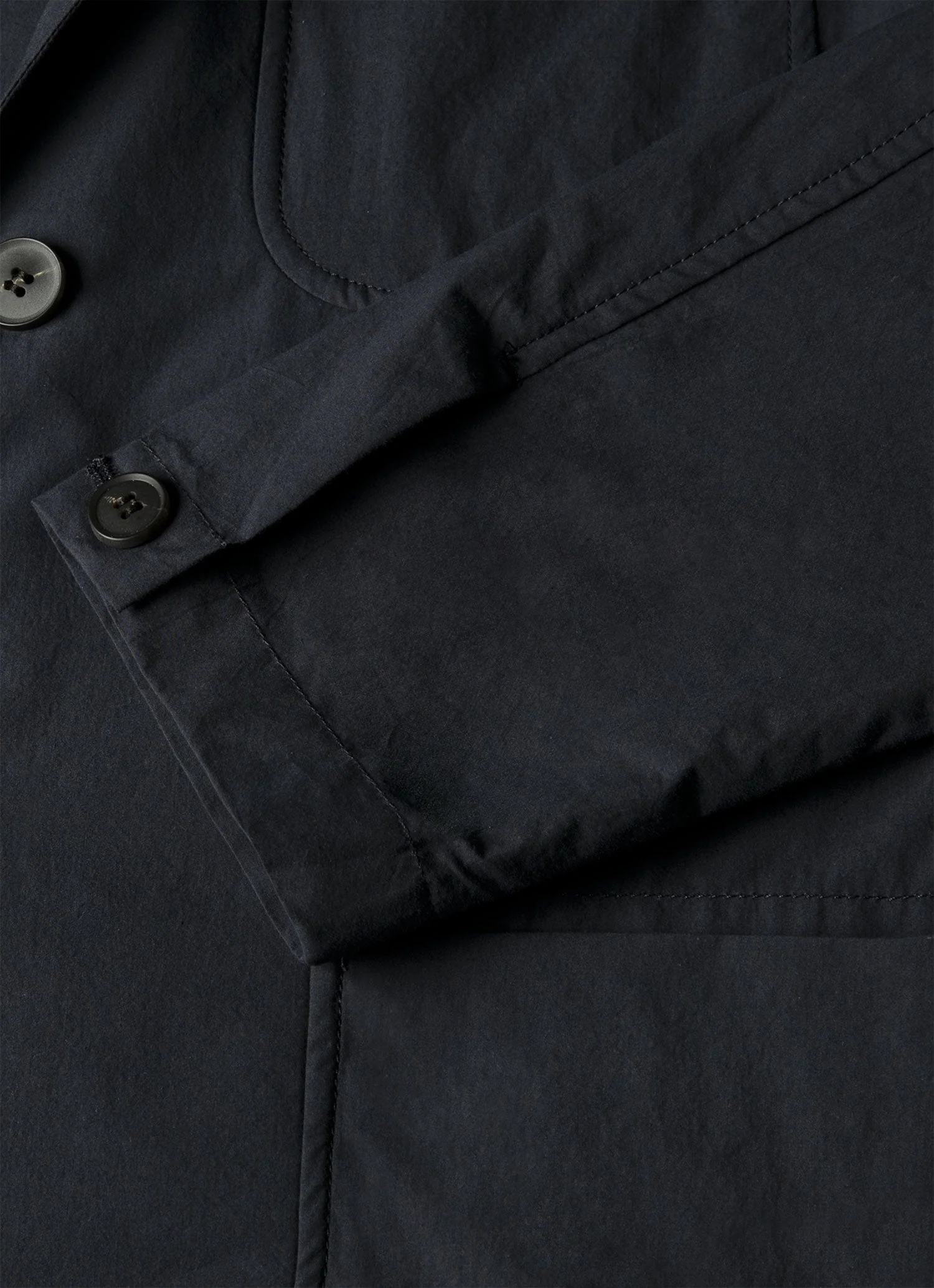 Men's Lightweight Cotton Poplin Jacket in Navy - Image 7