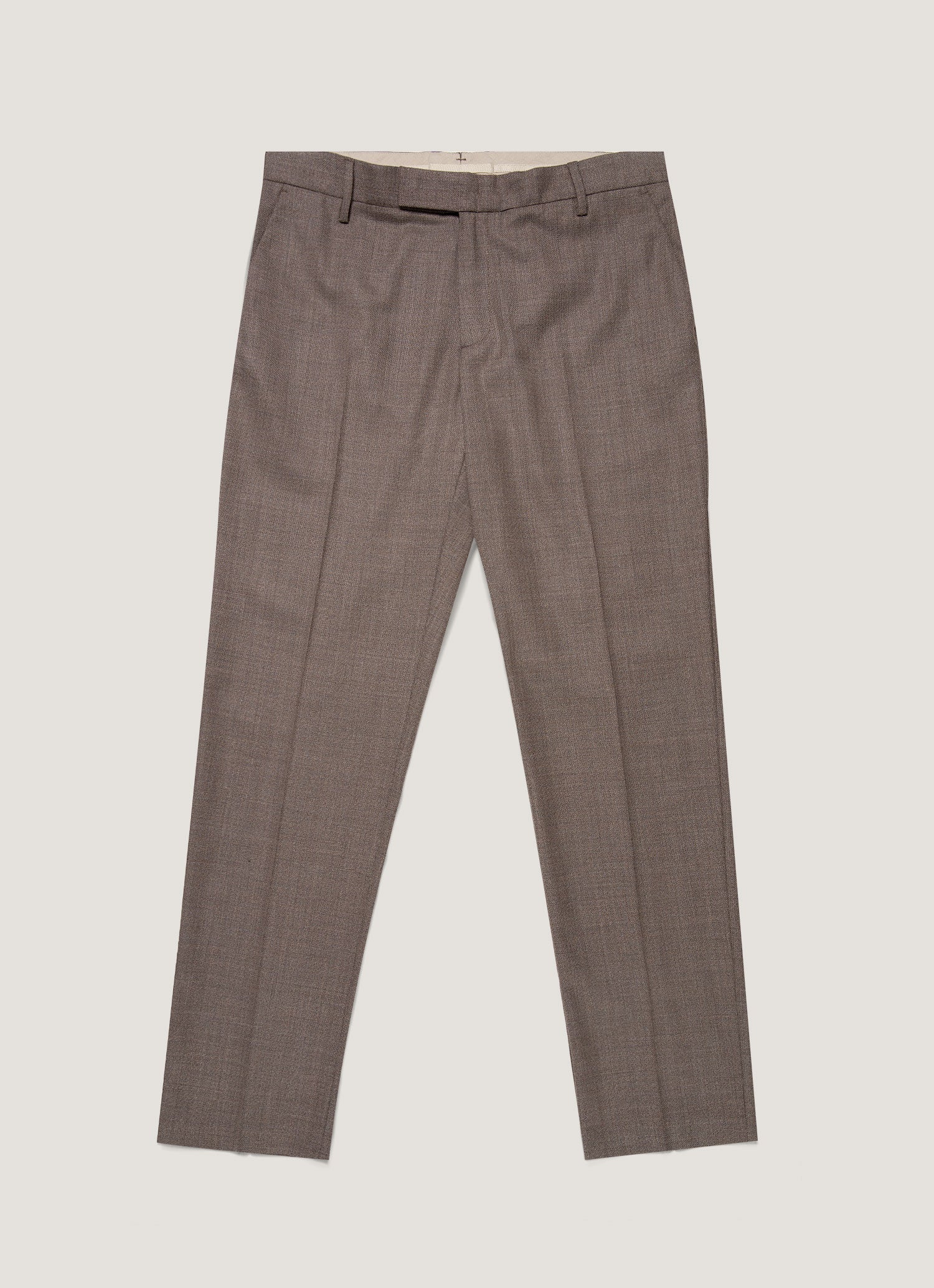Men's Lightweight Travel Wool Two-Piece Suit in Light Coffee Melange - Image 5