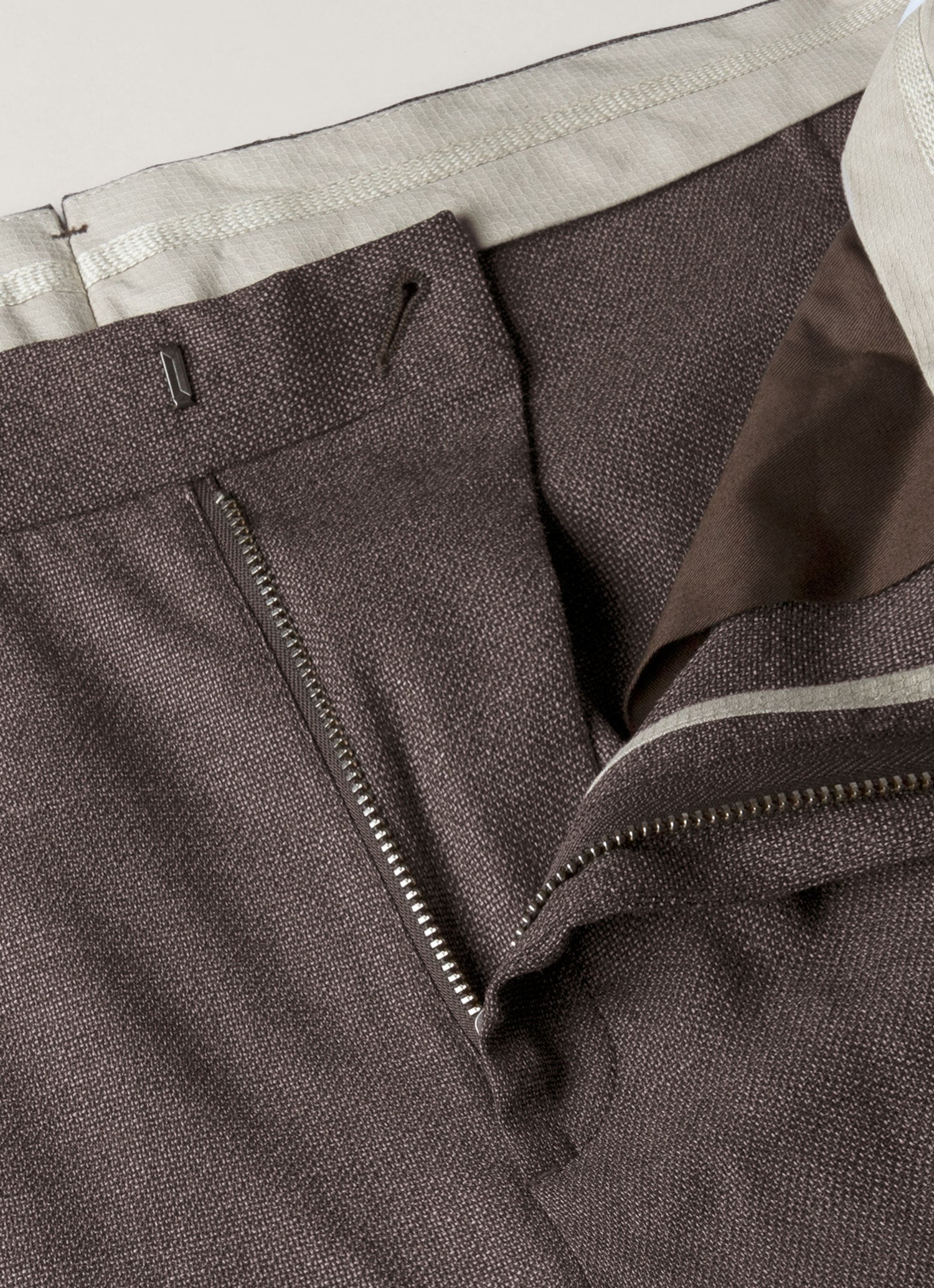 Men's Lightweight Travel Wool Two-Piece Suit in Light Coffee Melange - Image 6