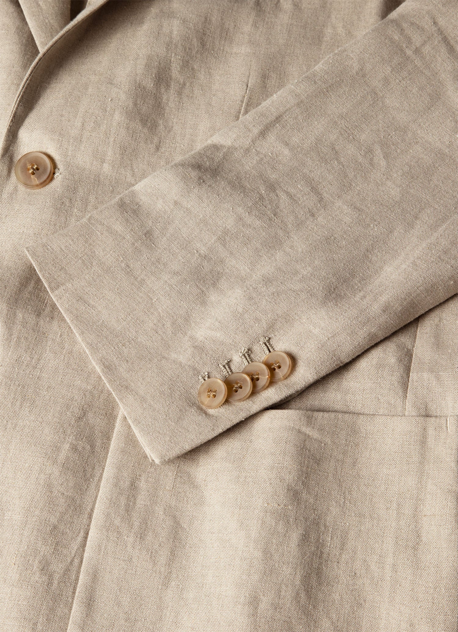 Men's Linen Blazer in Sand - Image 7