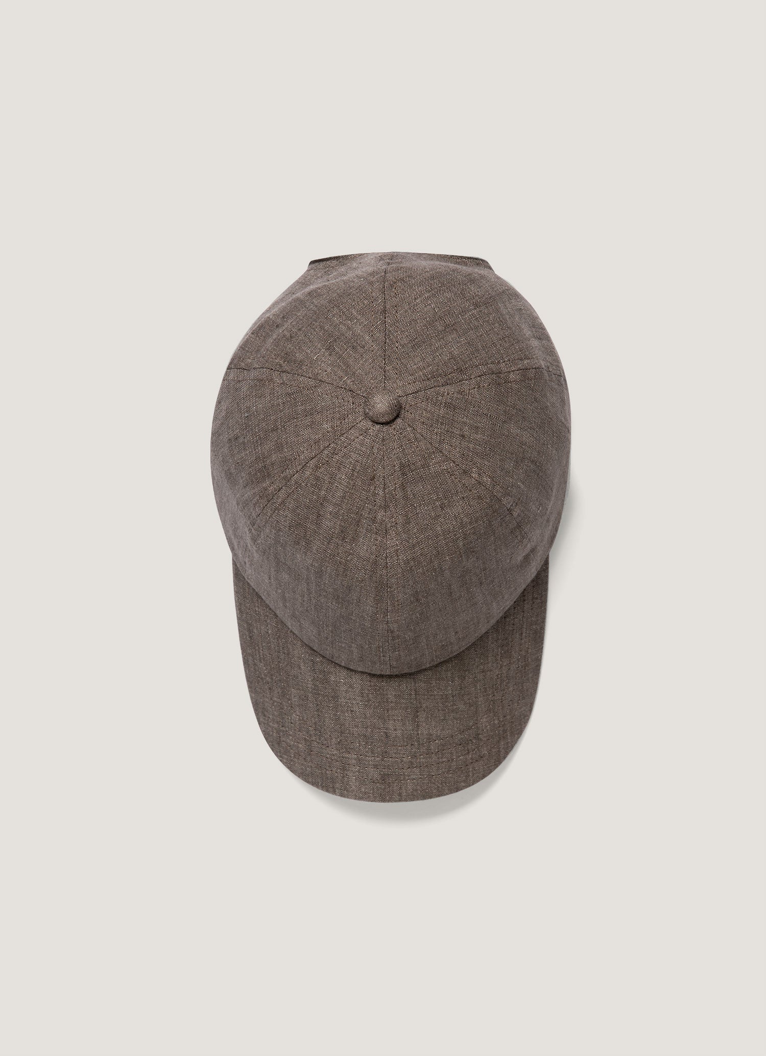 Men's Linen Cap in Dark Walnut - Image 2