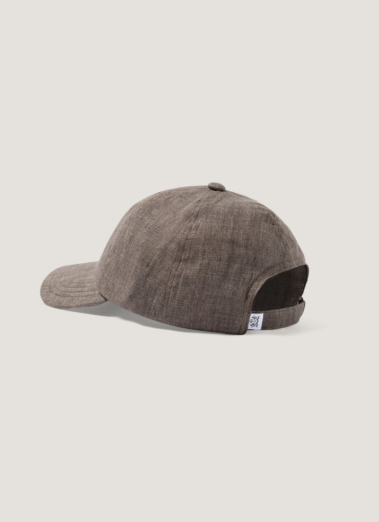 Men's Linen Cap in Dark Walnut - Image 3