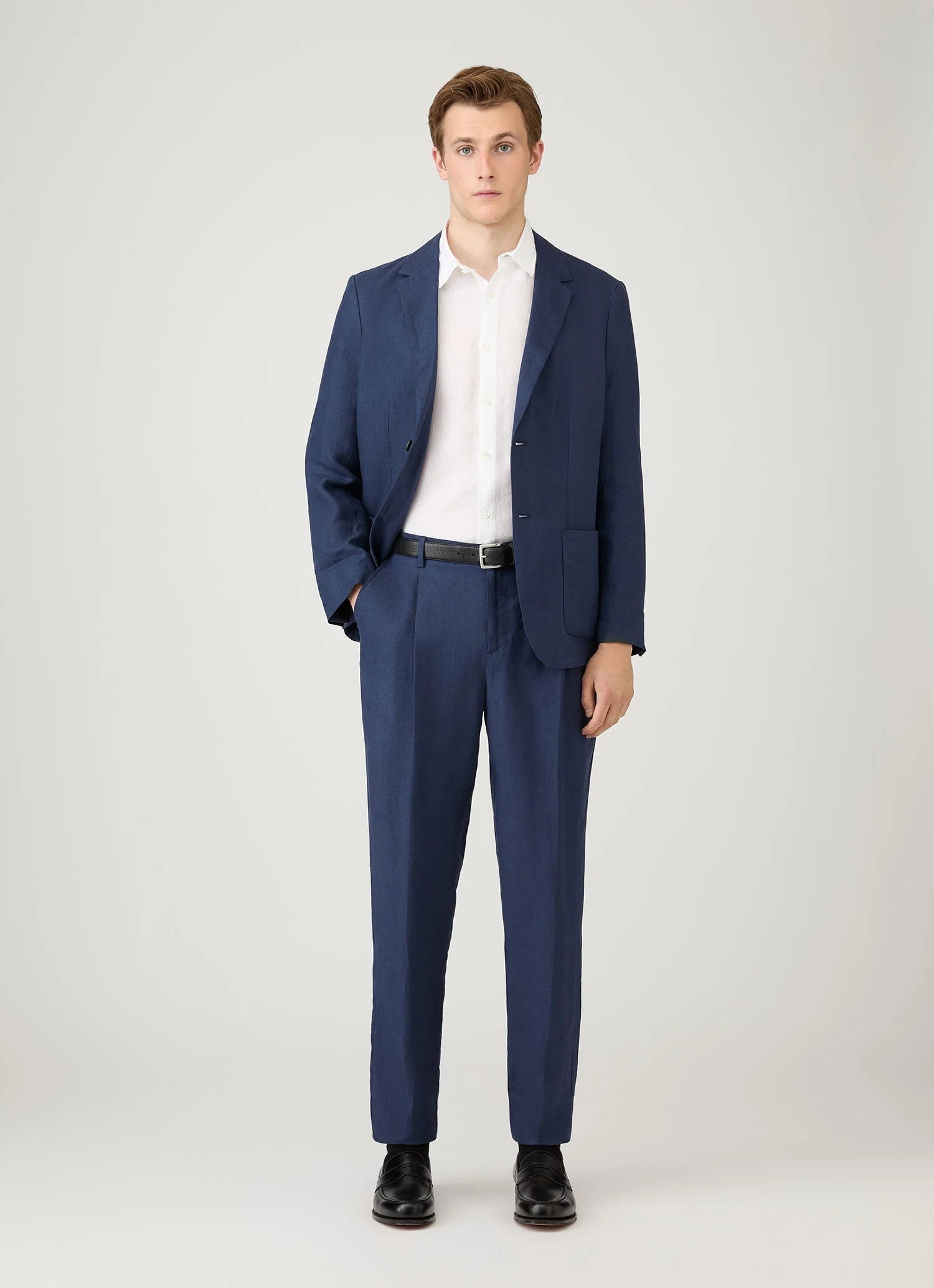 Men's Linen Shirt in White - Image 3