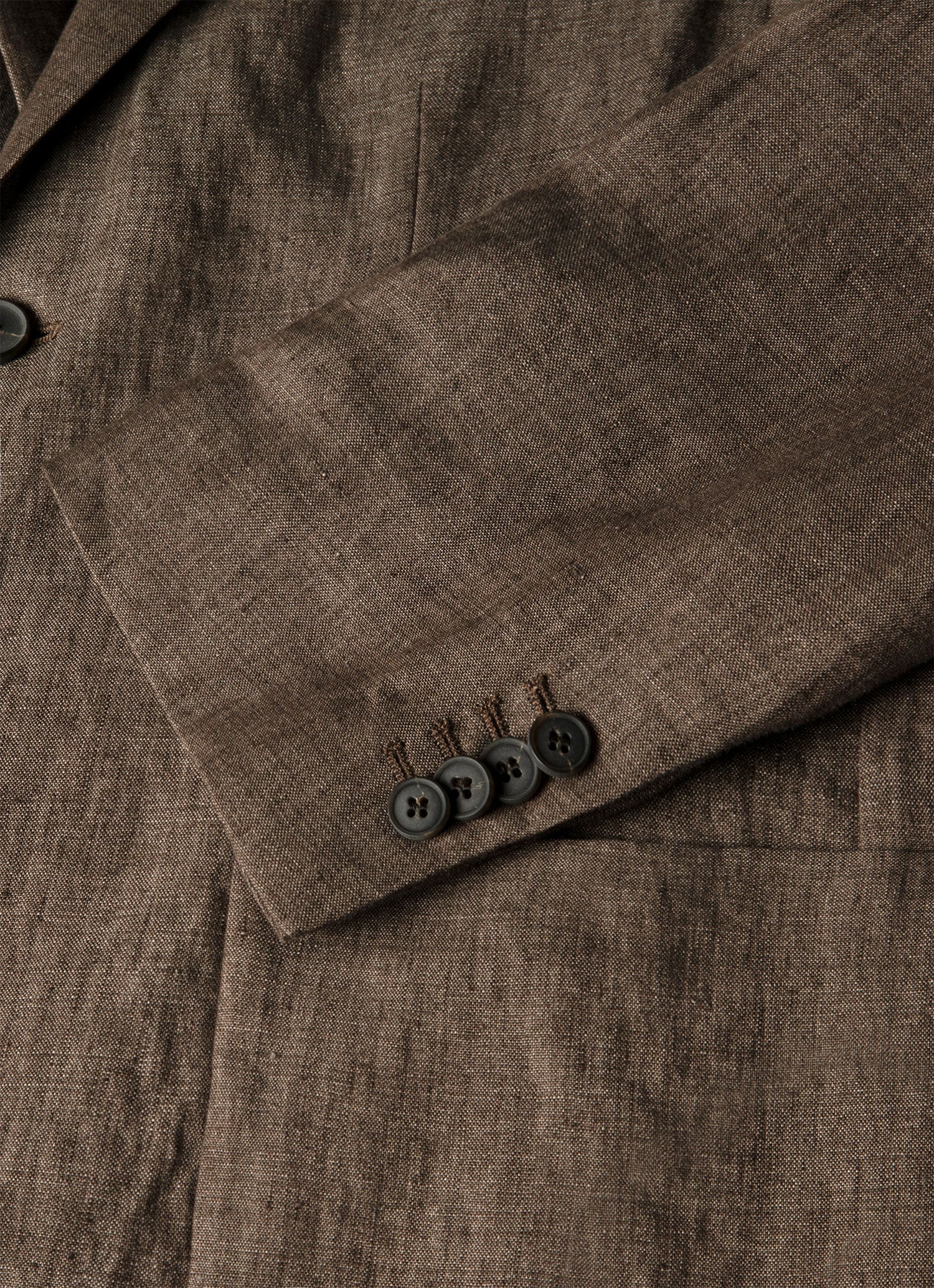 Men's Linen Two-Piece Suit in Dark Walnut - Image 4