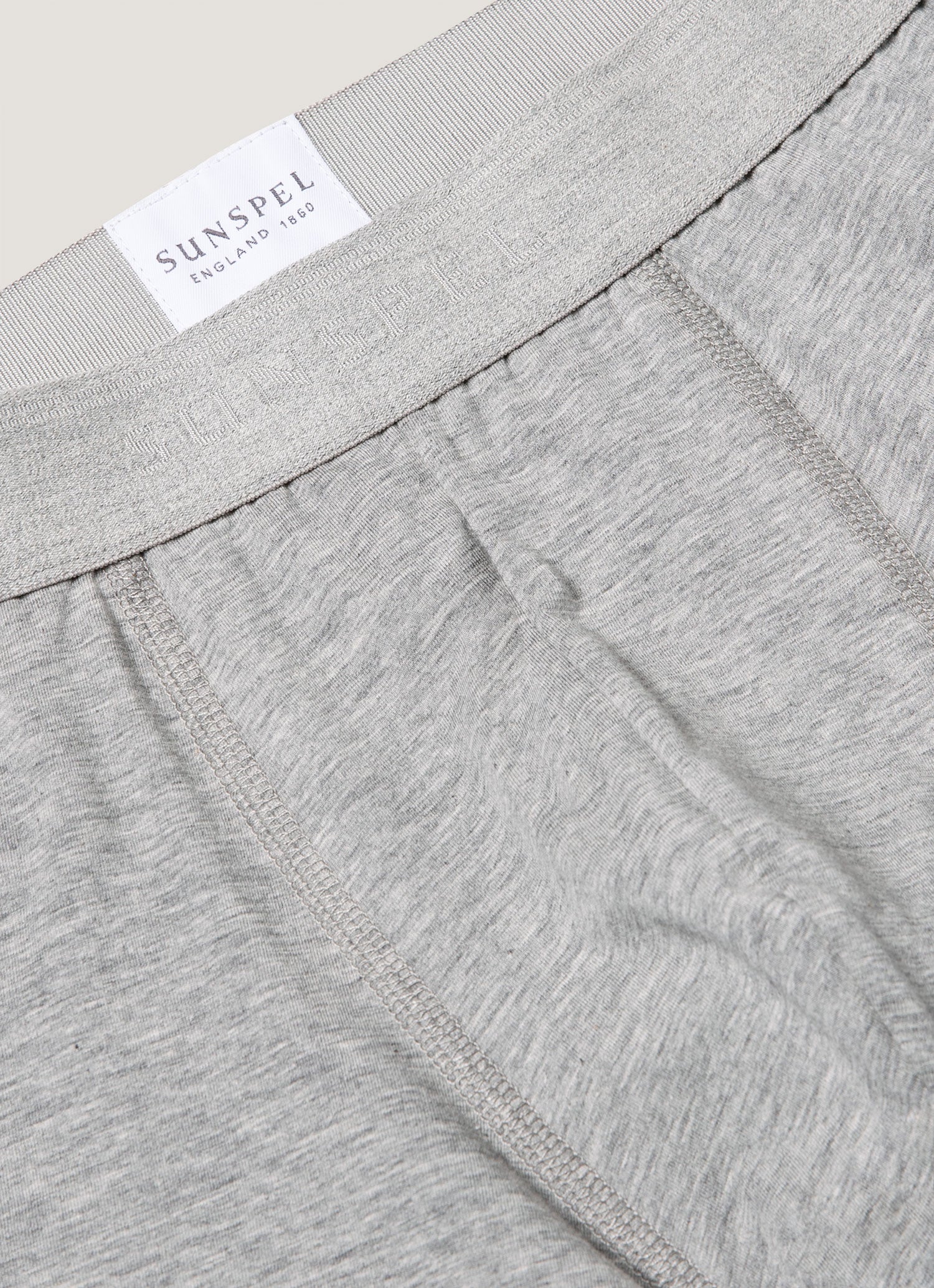 Men's Stretch Cotton Boxer Briefs in Grey Melange - Image 4