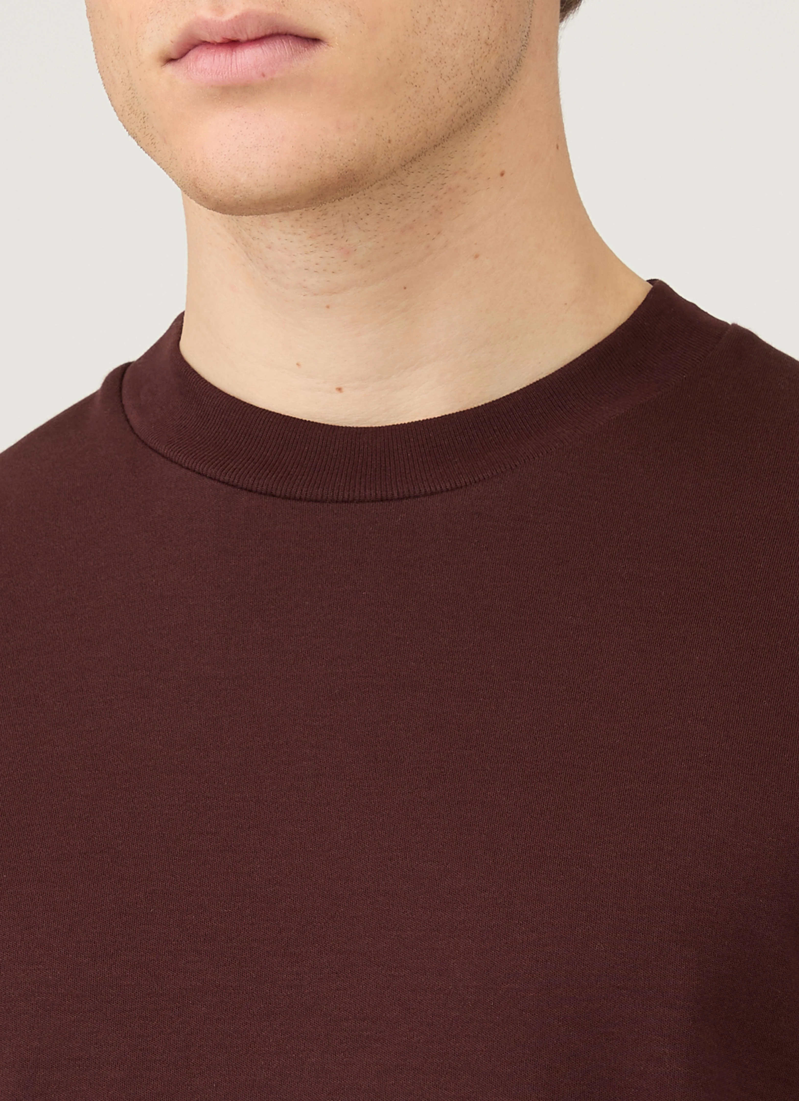 Men's Long Sleeve Heavyweight T-shirt in Bakelite - Image 5