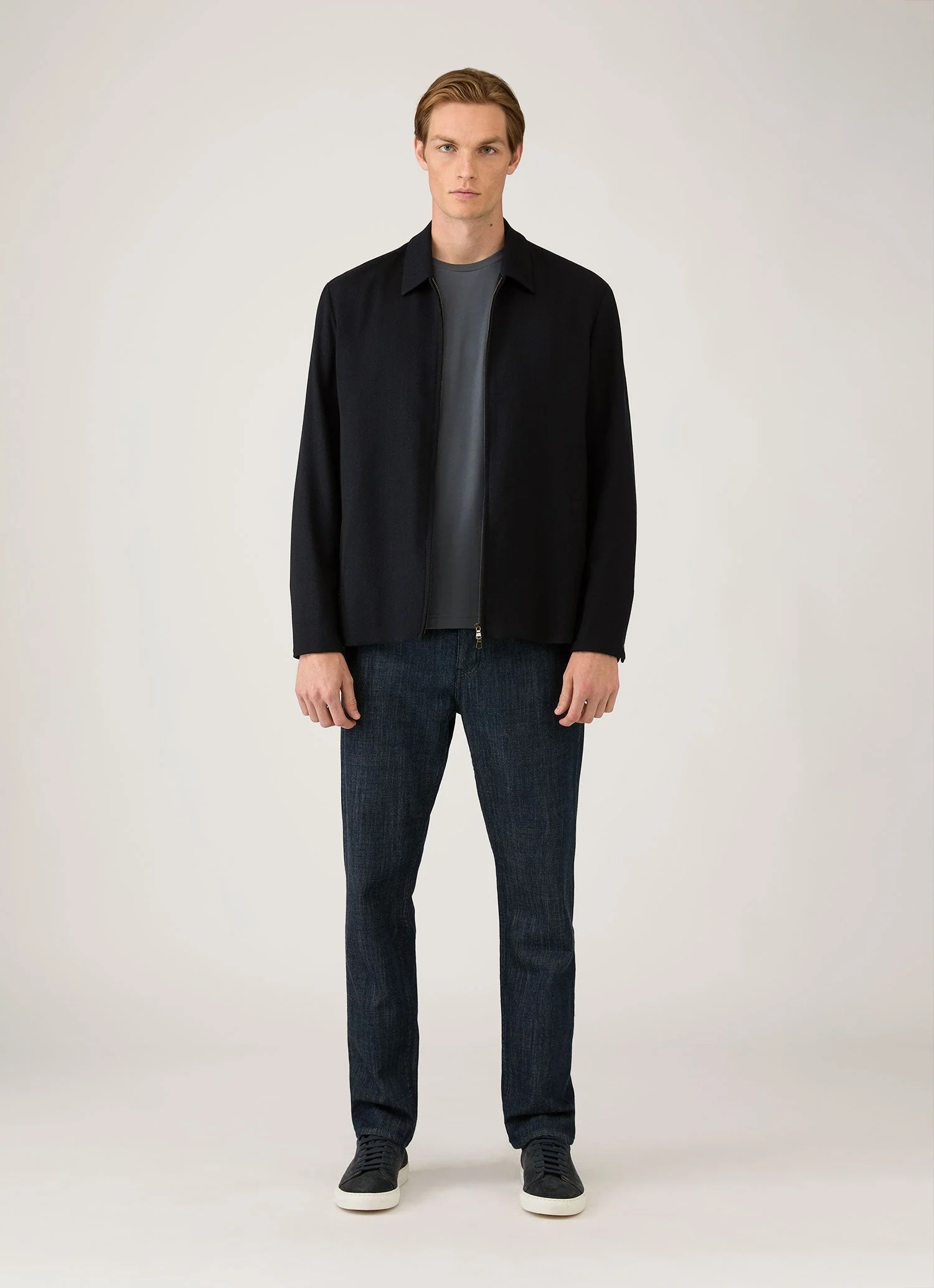 Men's Long Sleeve Riviera Midweight T‑shirt in Slate Blue - Image 3