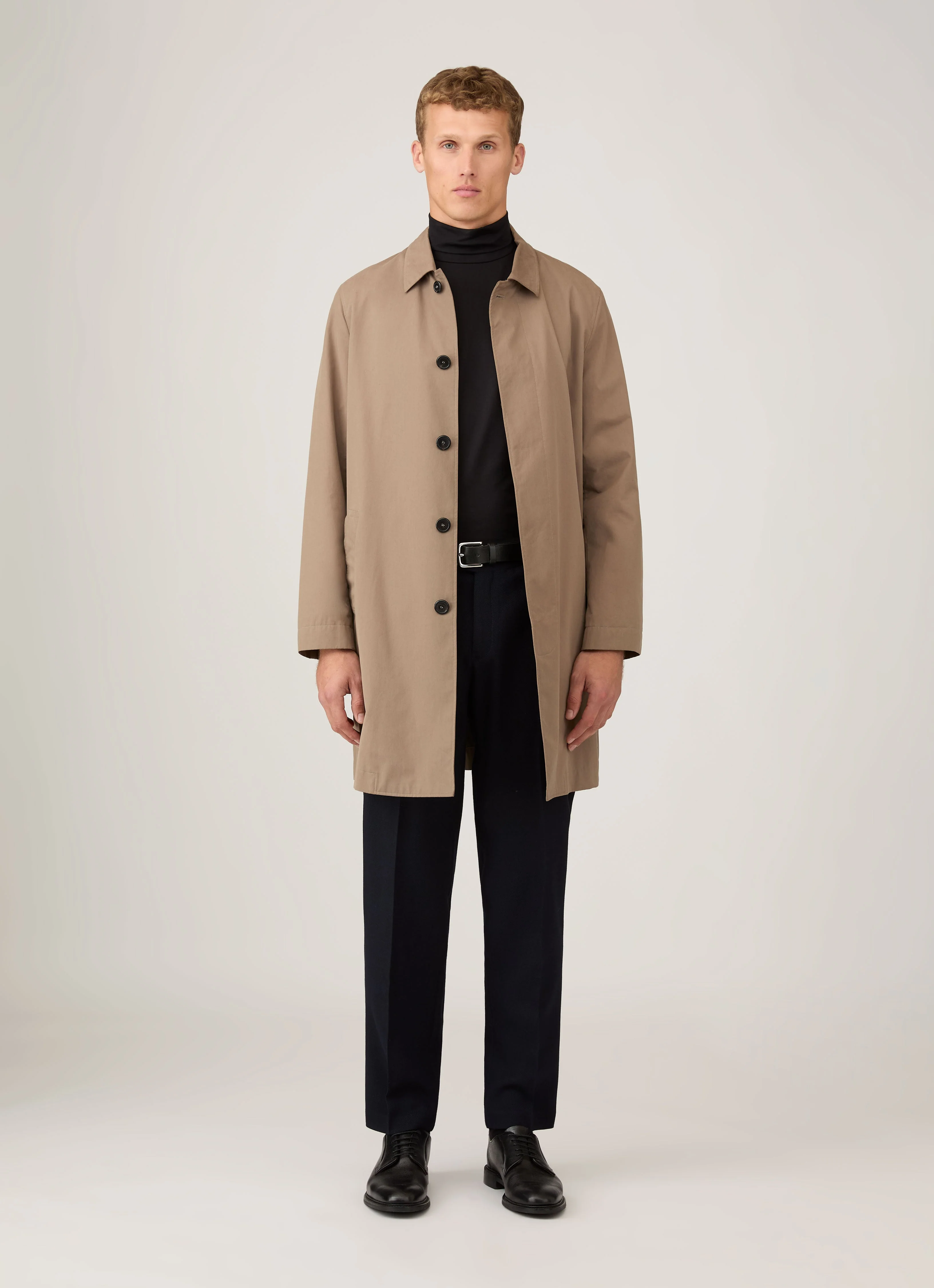 Men's Long Sleeve Roll Neck in Black - Image 3