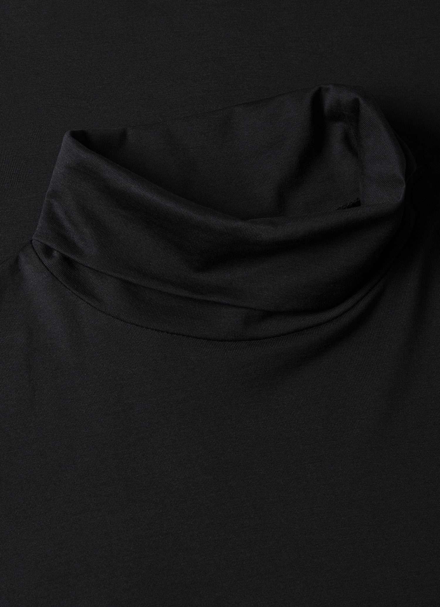 Men's Long Sleeve Roll Neck in Black - Image 4
