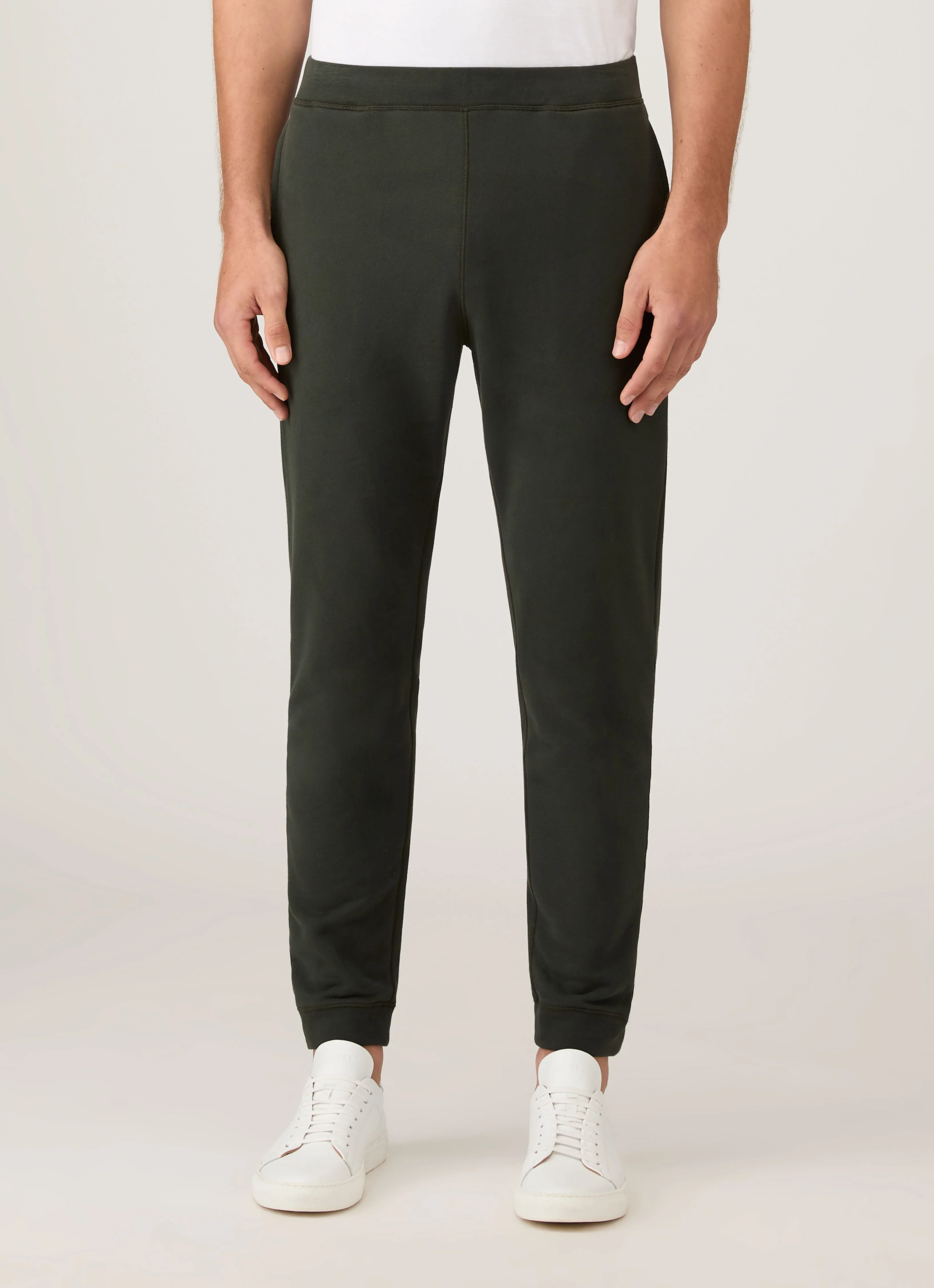Men's Loopback Sweatpants in Dark Green - Image 2