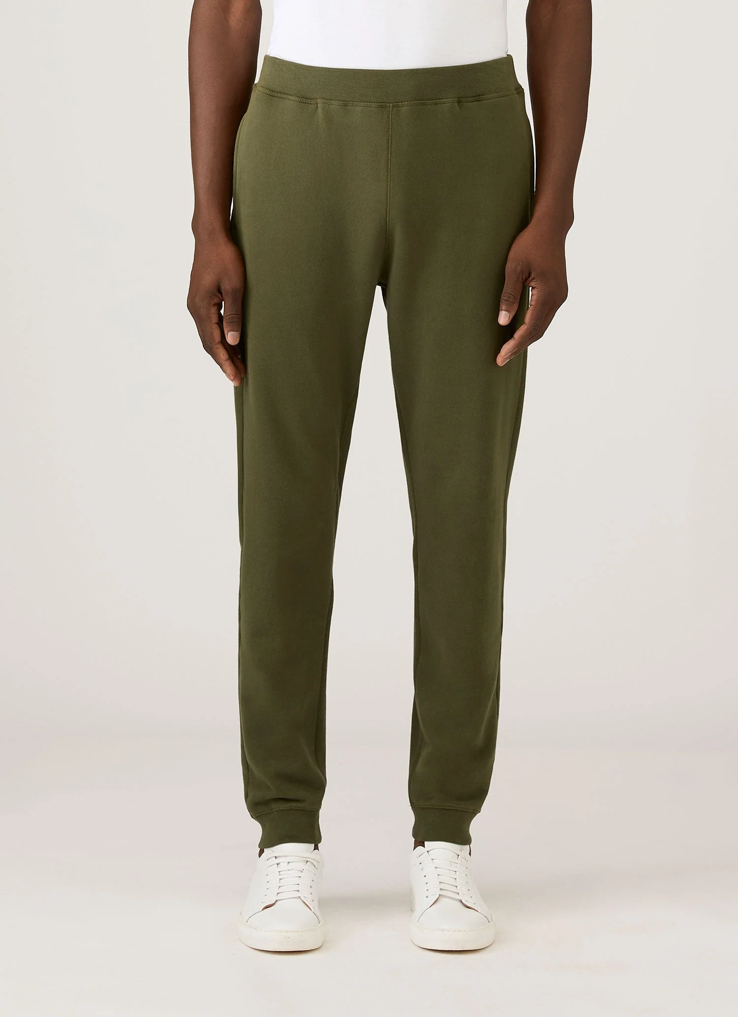 Men's Loopback Sweatpants in Deep Olive - Image 2